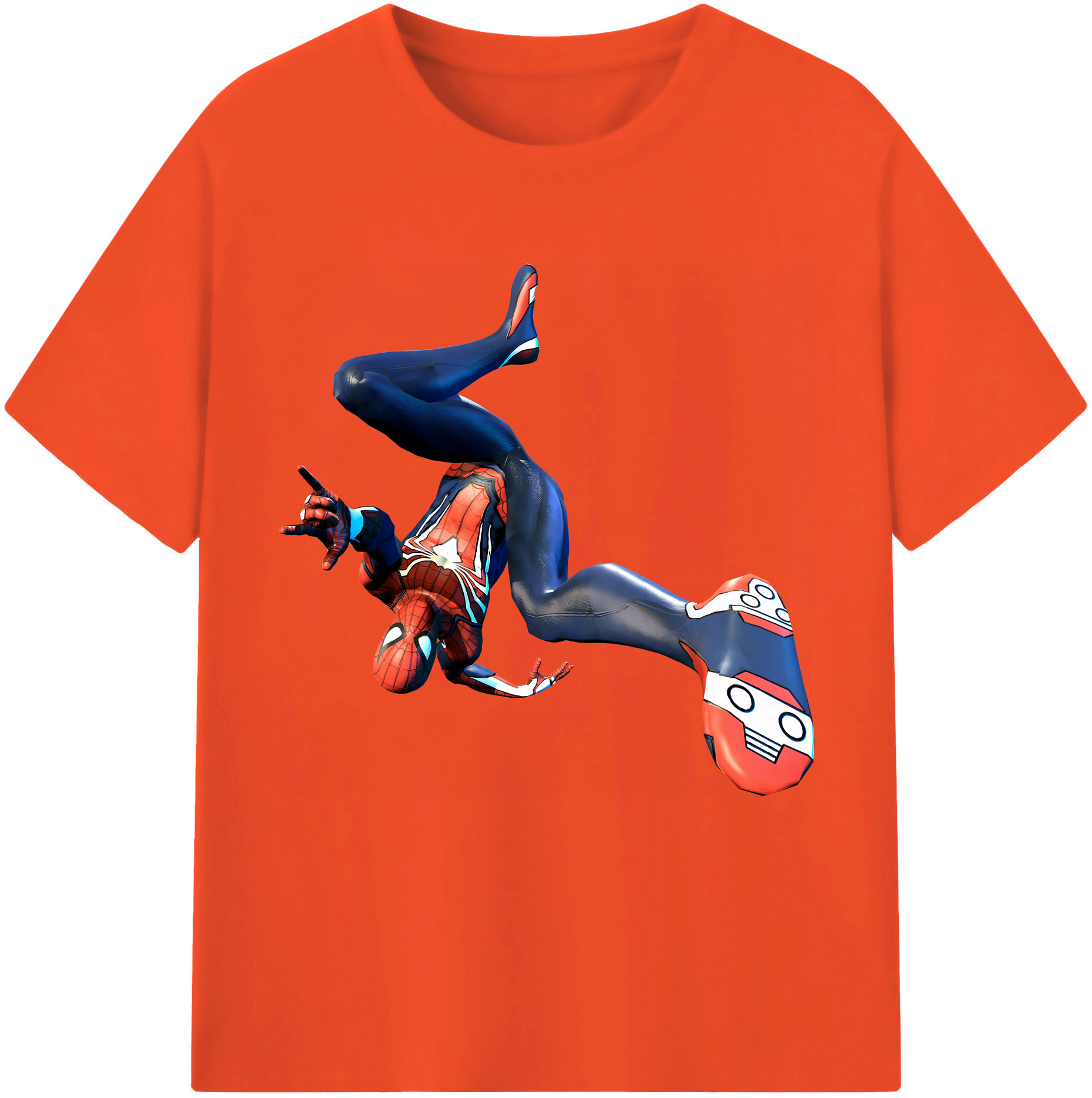 （画像用） Spider Man スパイダーマン 綿100％半袖Tシャツ（フロントプリント）