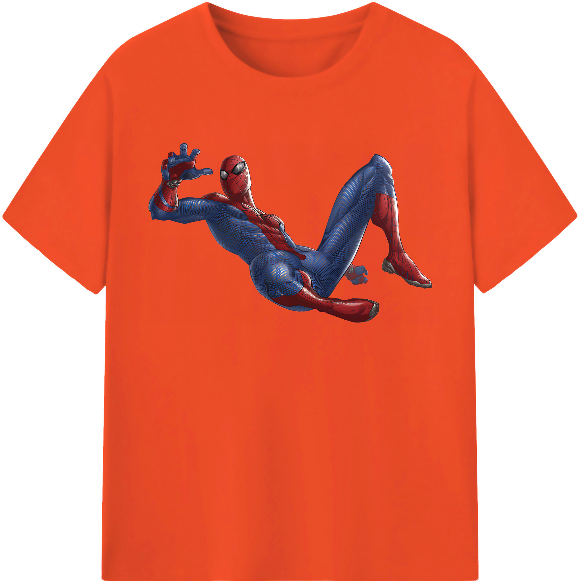 （画像用） Spider Man スパイダーマン 綿100％半袖Tシャツ（フロントプリント）