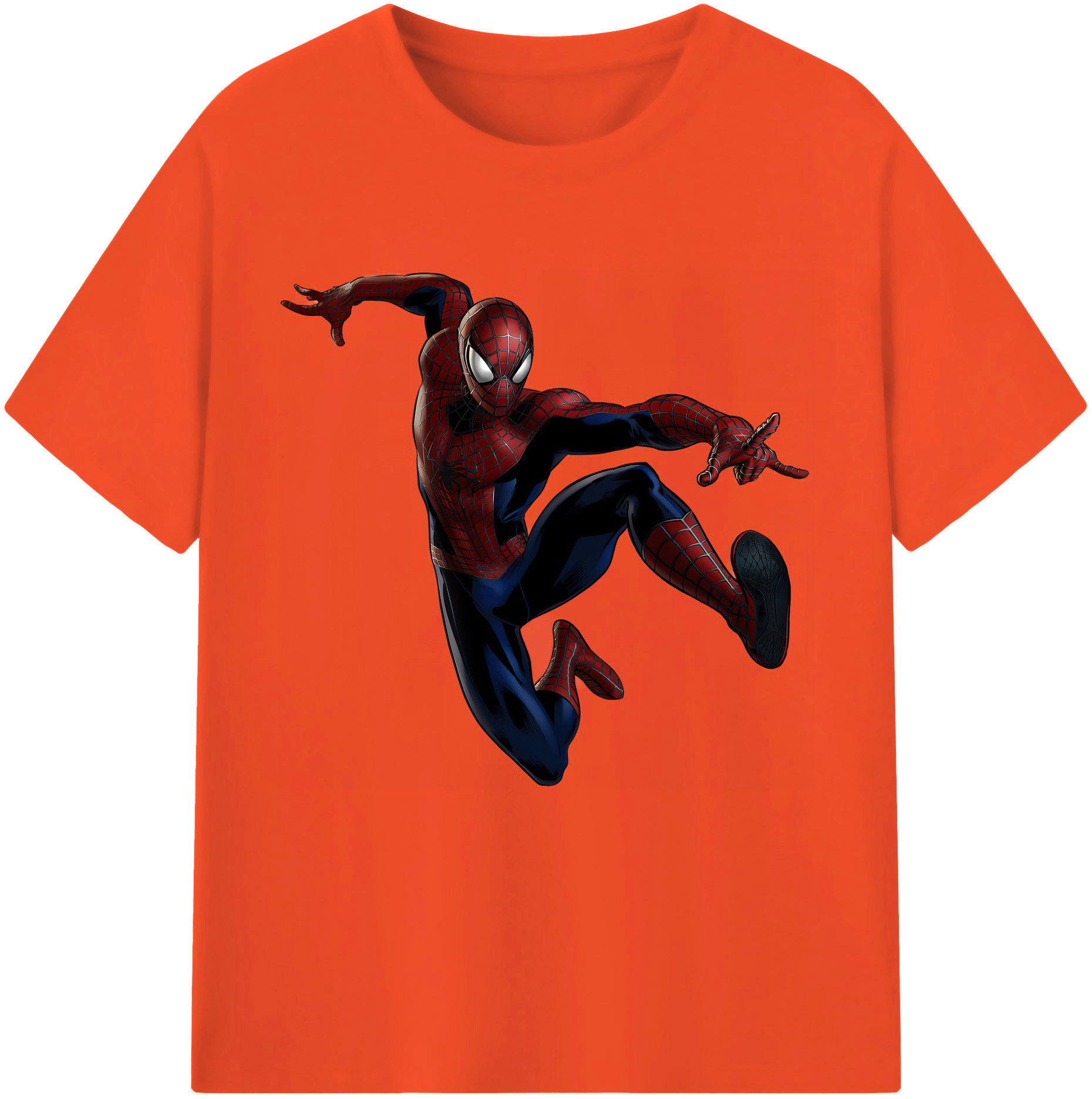 （画像用） Spider Man スパイダーマン 綿100％半袖Tシャツ（フロントプリント）