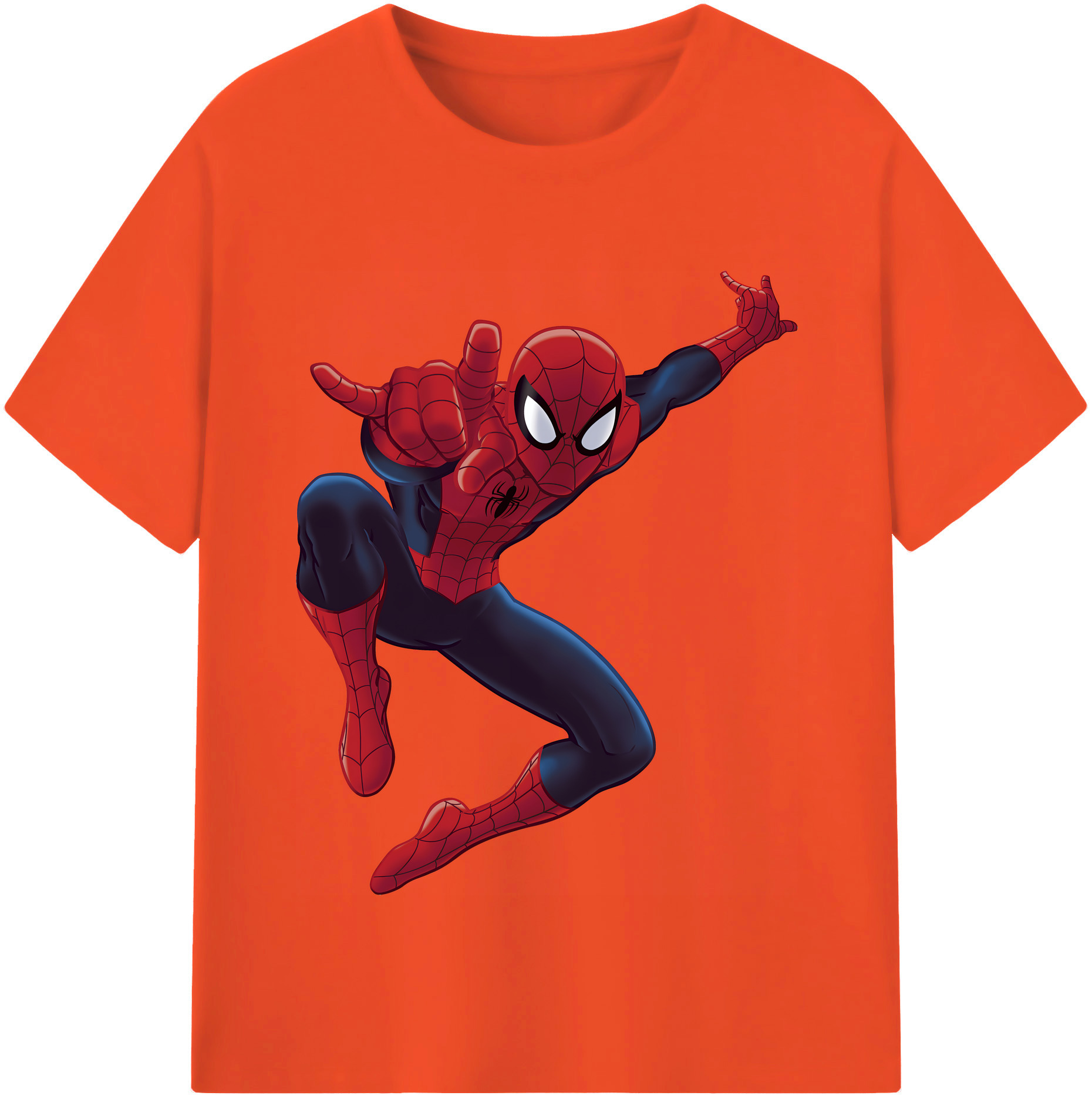 （画像用） Spider Man スパイダーマン 綿100％半袖Tシャツ（フロントプリント）