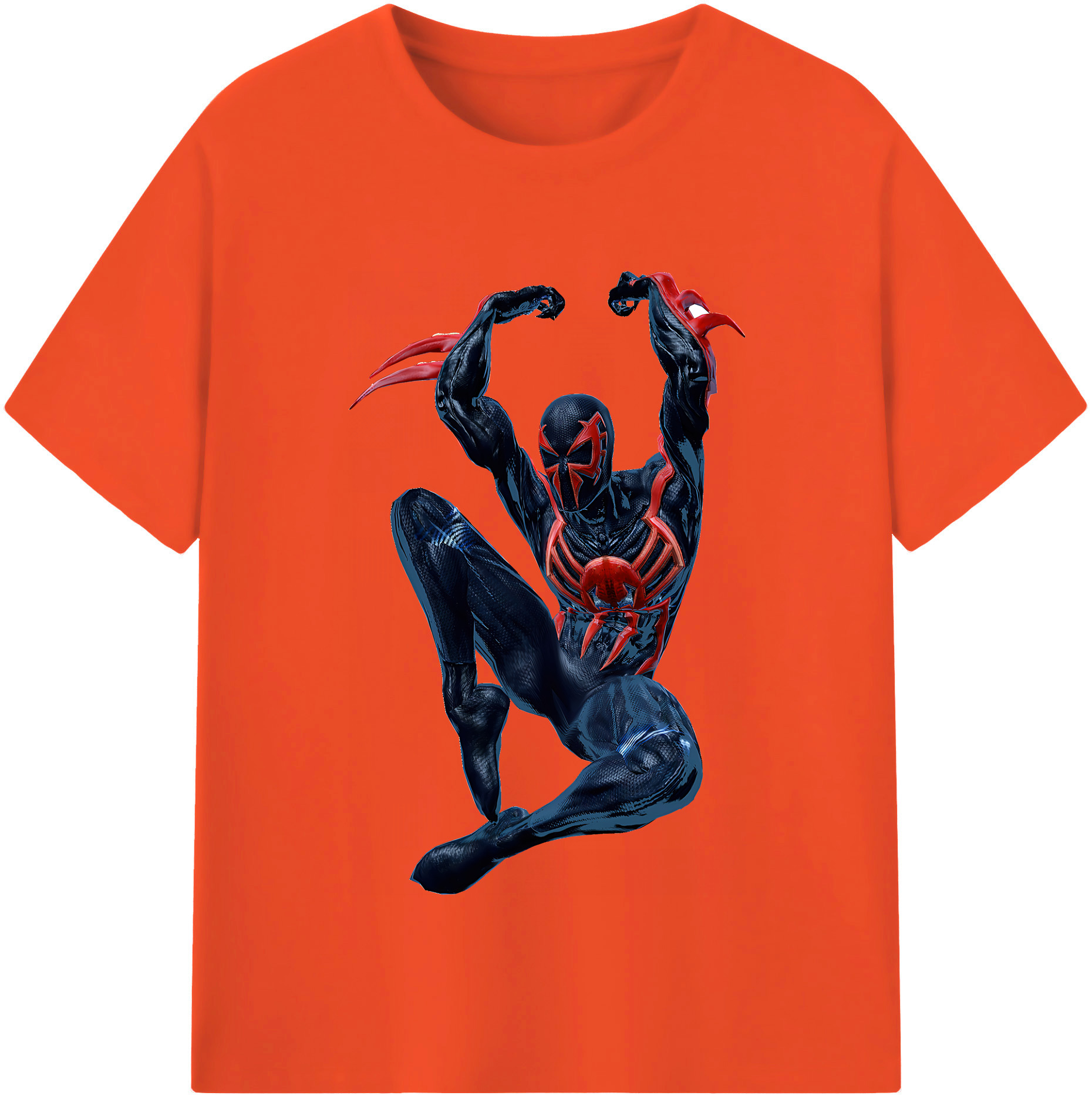 （画像用） Spider Man スパイダーマン 綿100％半袖Tシャツ（フロントプリント）