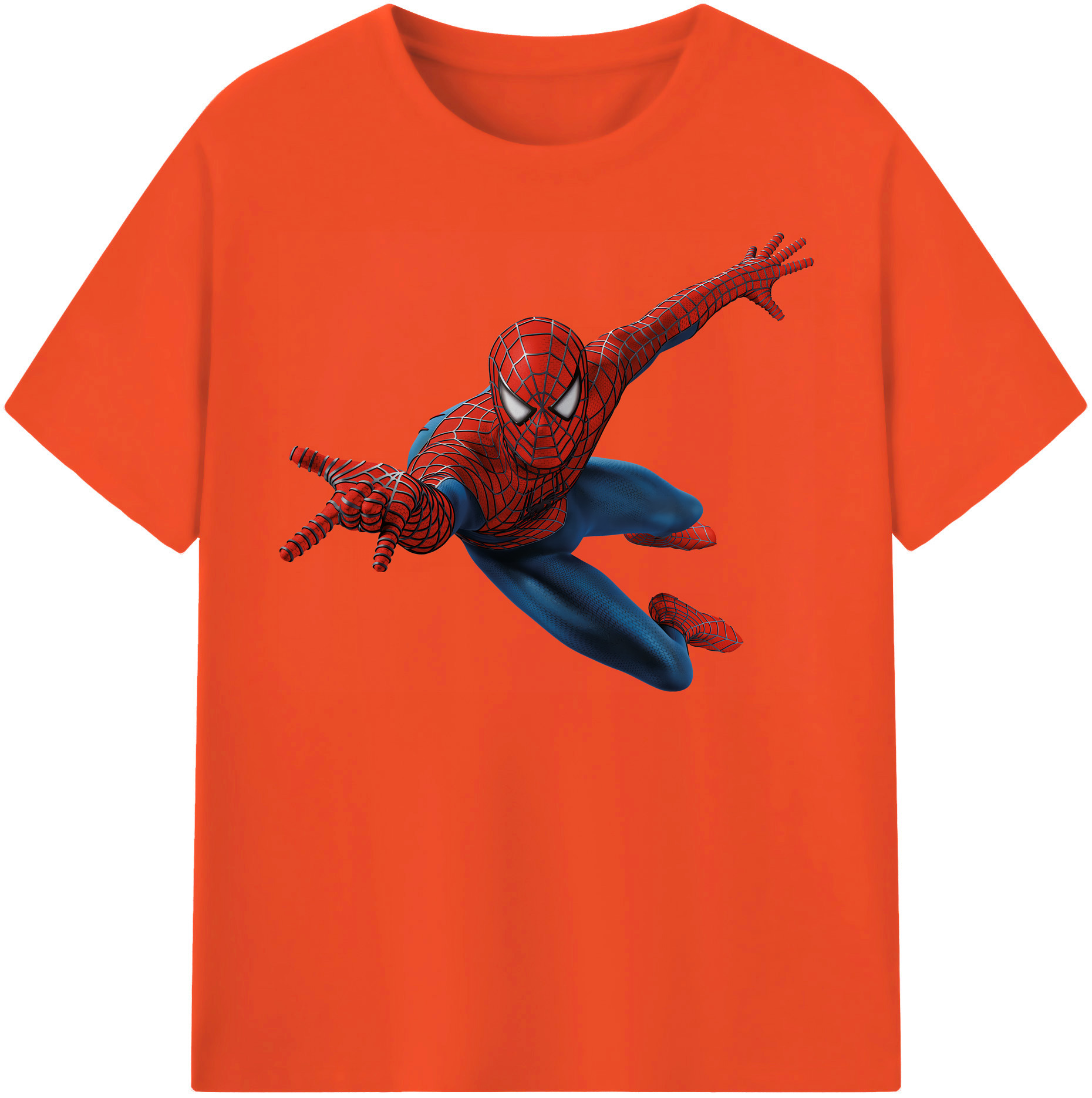 （画像用） Spider Man スパイダーマン 綿100％半袖Tシャツ（フロントプリント）