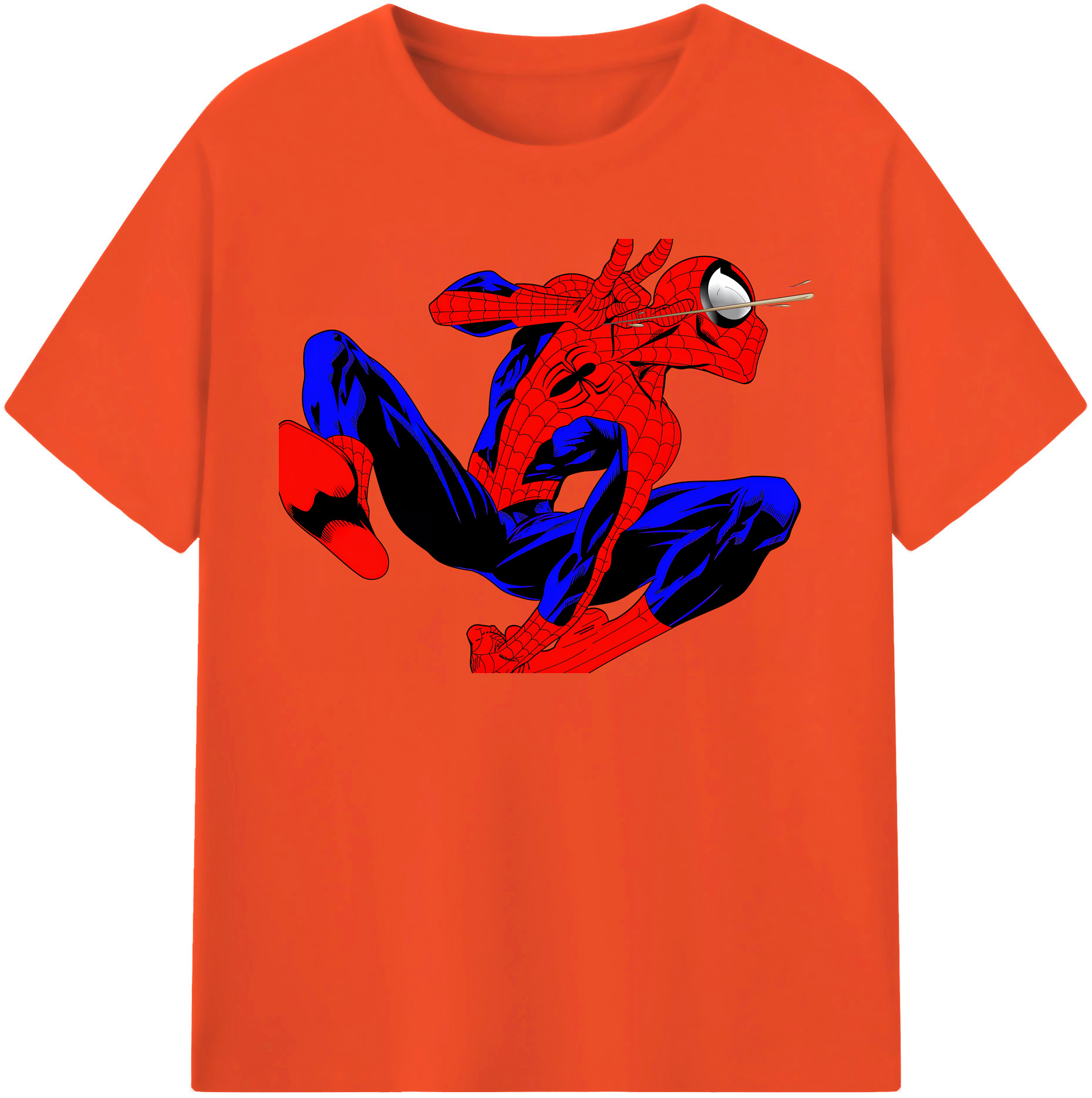 （画像用） Spider Man スパイダーマン 綿100％半袖Tシャツ（フロントプリント）