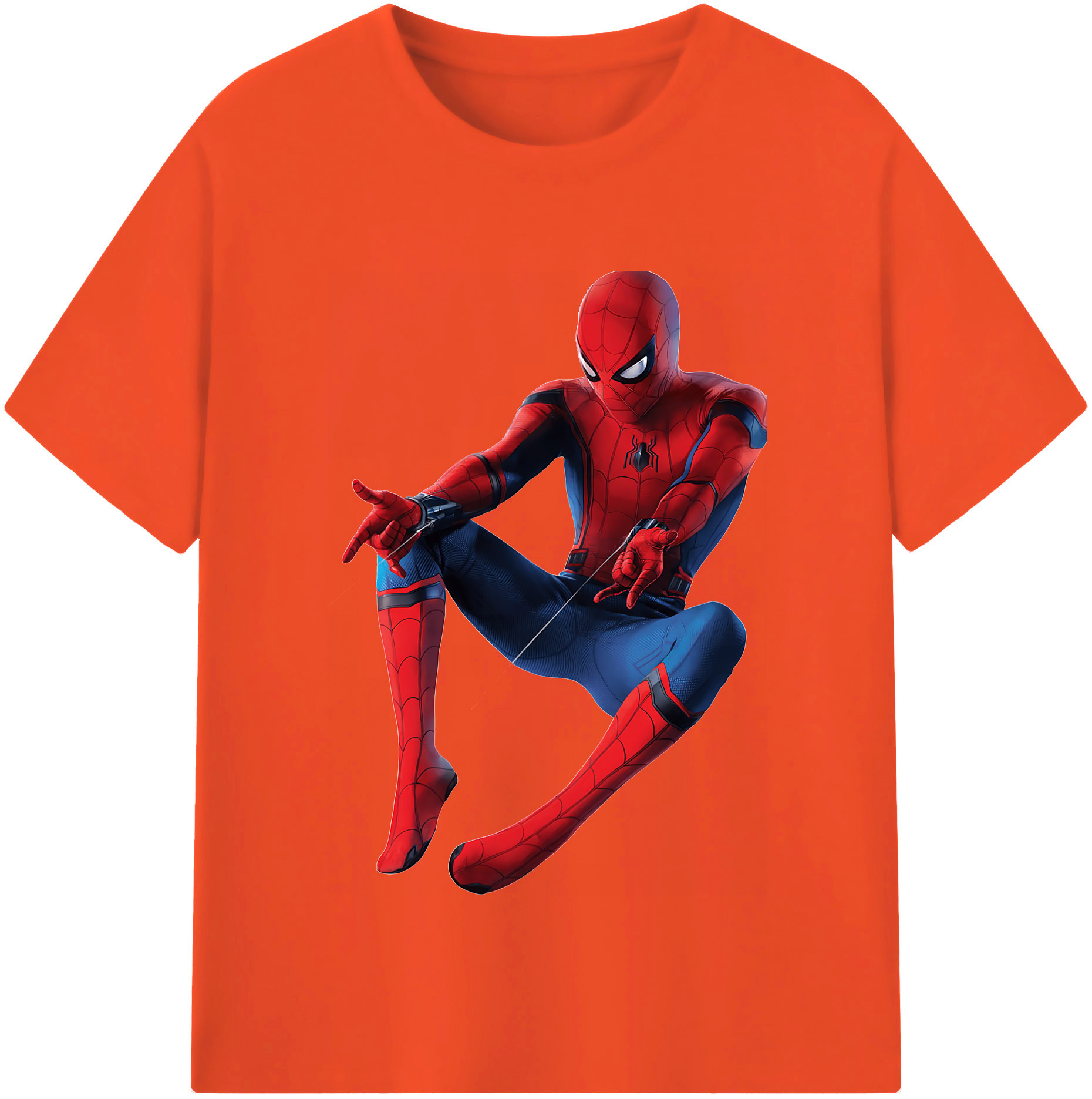 （画像用） Spider Man スパイダーマン 綿100％半袖Tシャツ（フロントプリント）