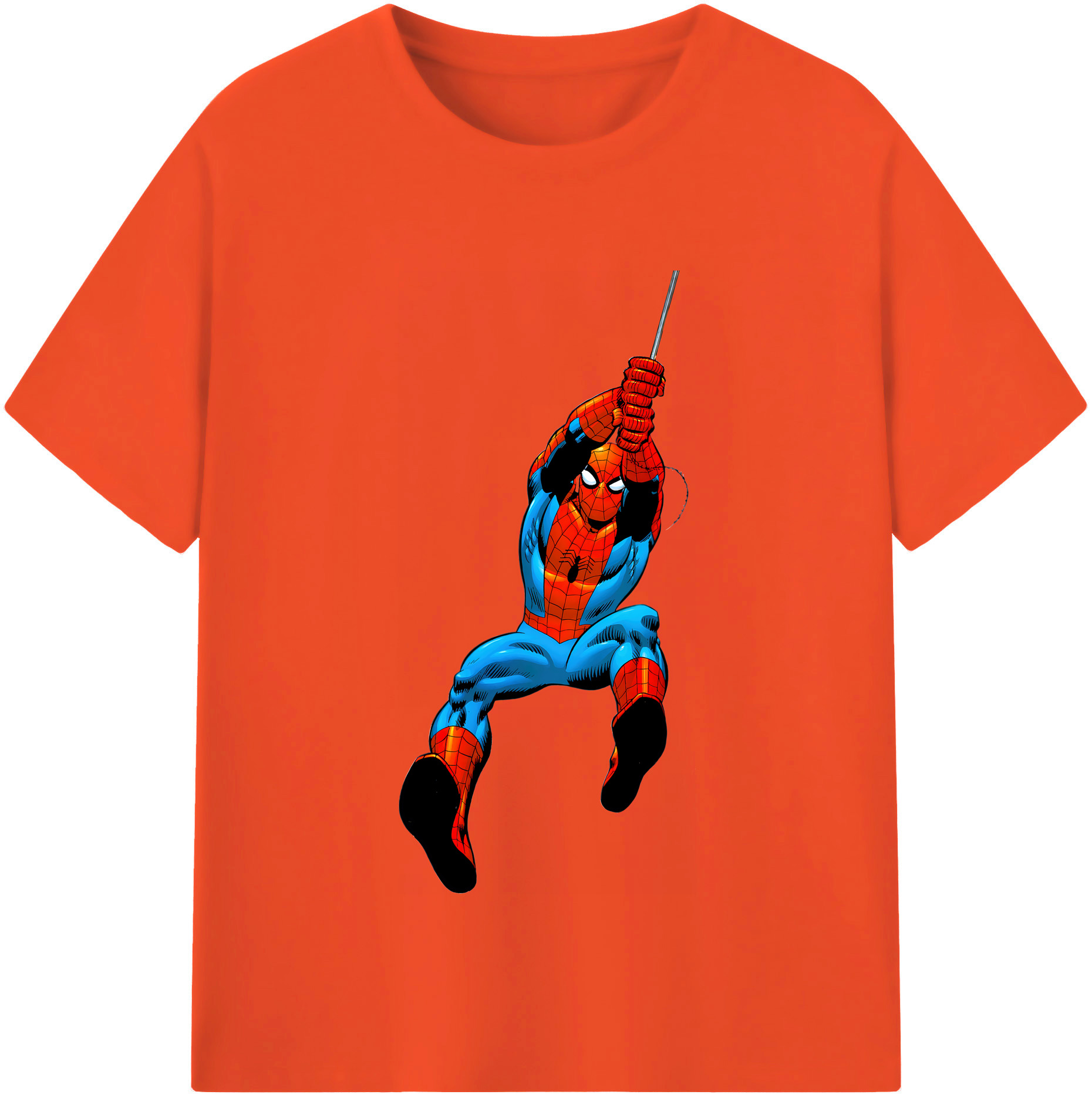 （画像用） Spider Man スパイダーマン 綿100％半袖Tシャツ（フロントプリント）
