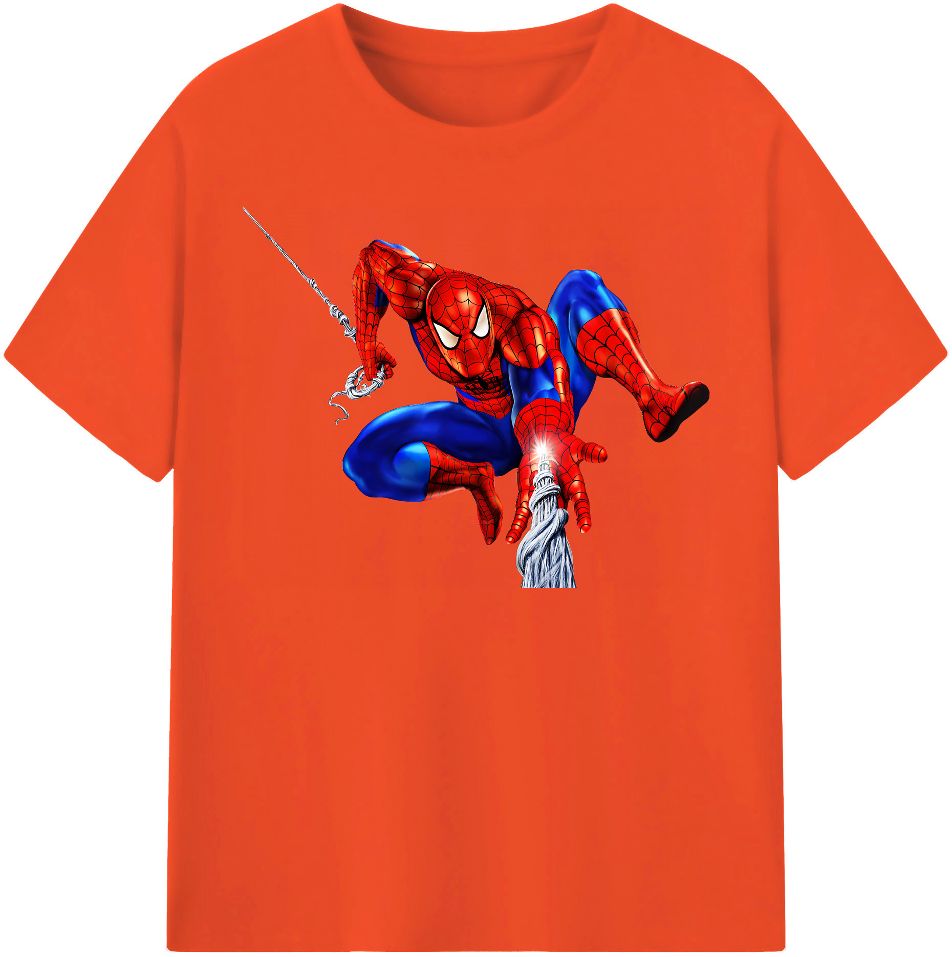 （画像用） Spider Man スパイダーマン 綿100％半袖Tシャツ（フロントプリント）