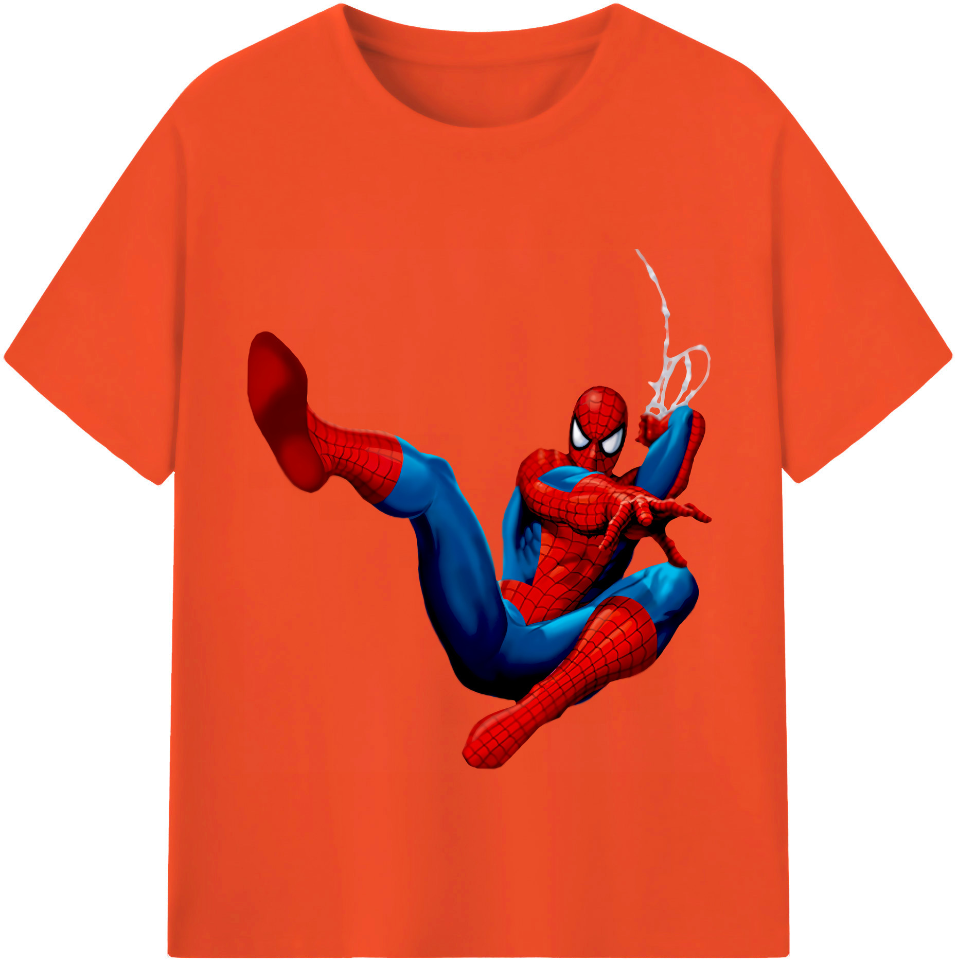 （画像用） Spider Man スパイダーマン 綿100％半袖Tシャツ（フロントプリント）