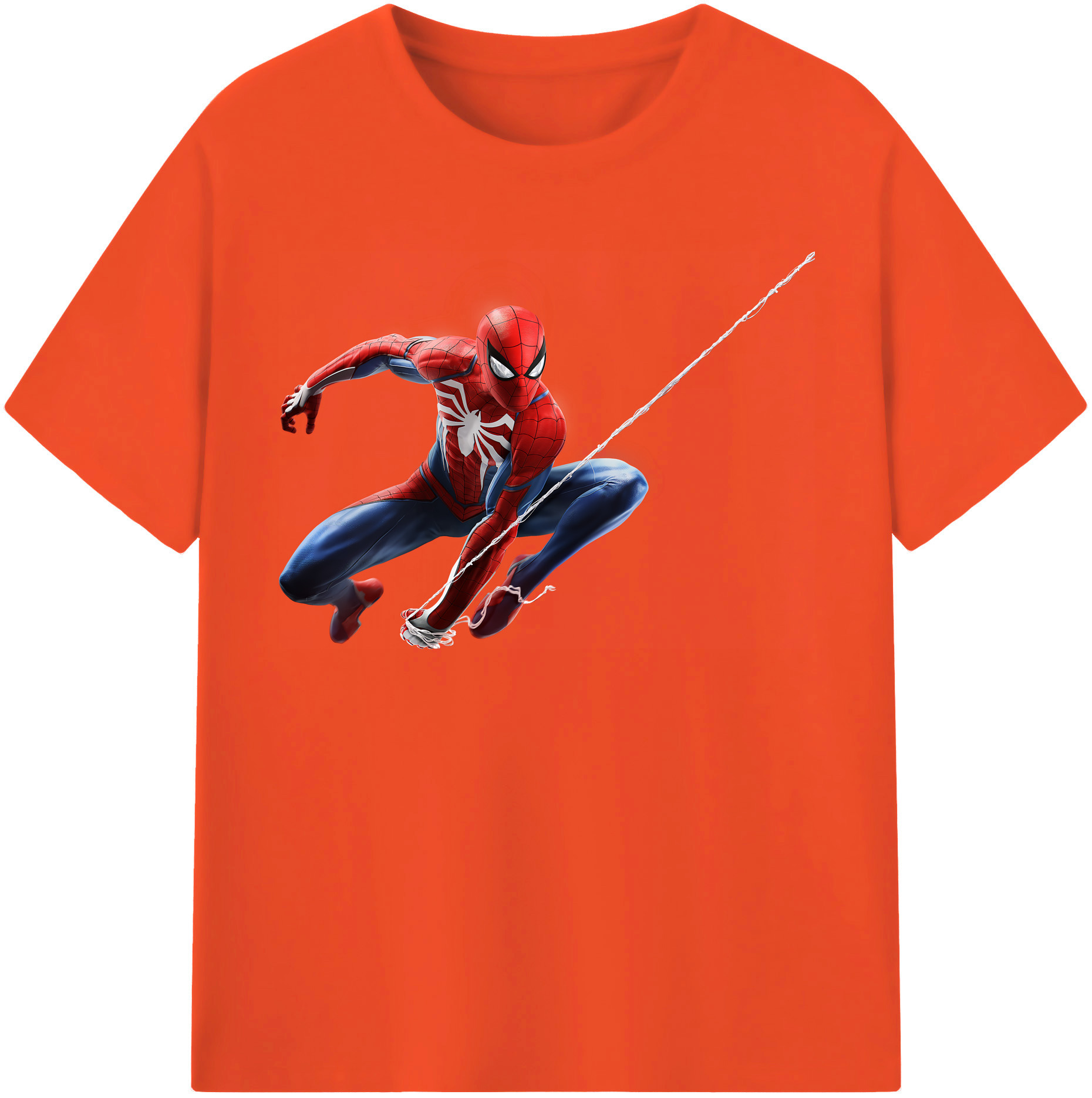 （画像用） Spider Man スパイダーマン 綿100％半袖Tシャツ（フロントプリント）