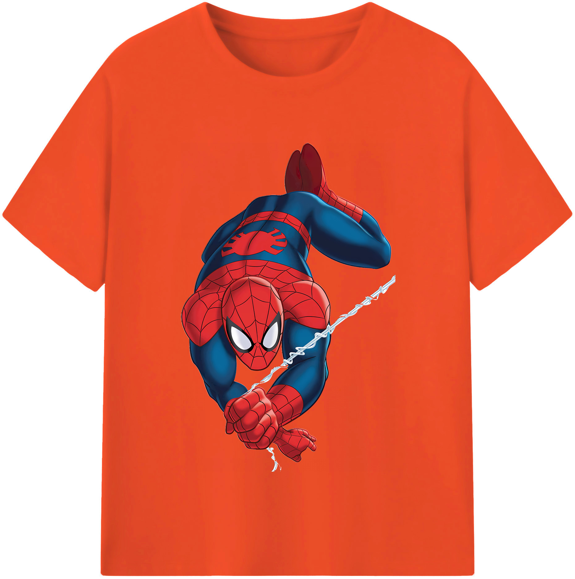 （画像用） Spider Man スパイダーマン 綿100％半袖Tシャツ（フロントプリント）