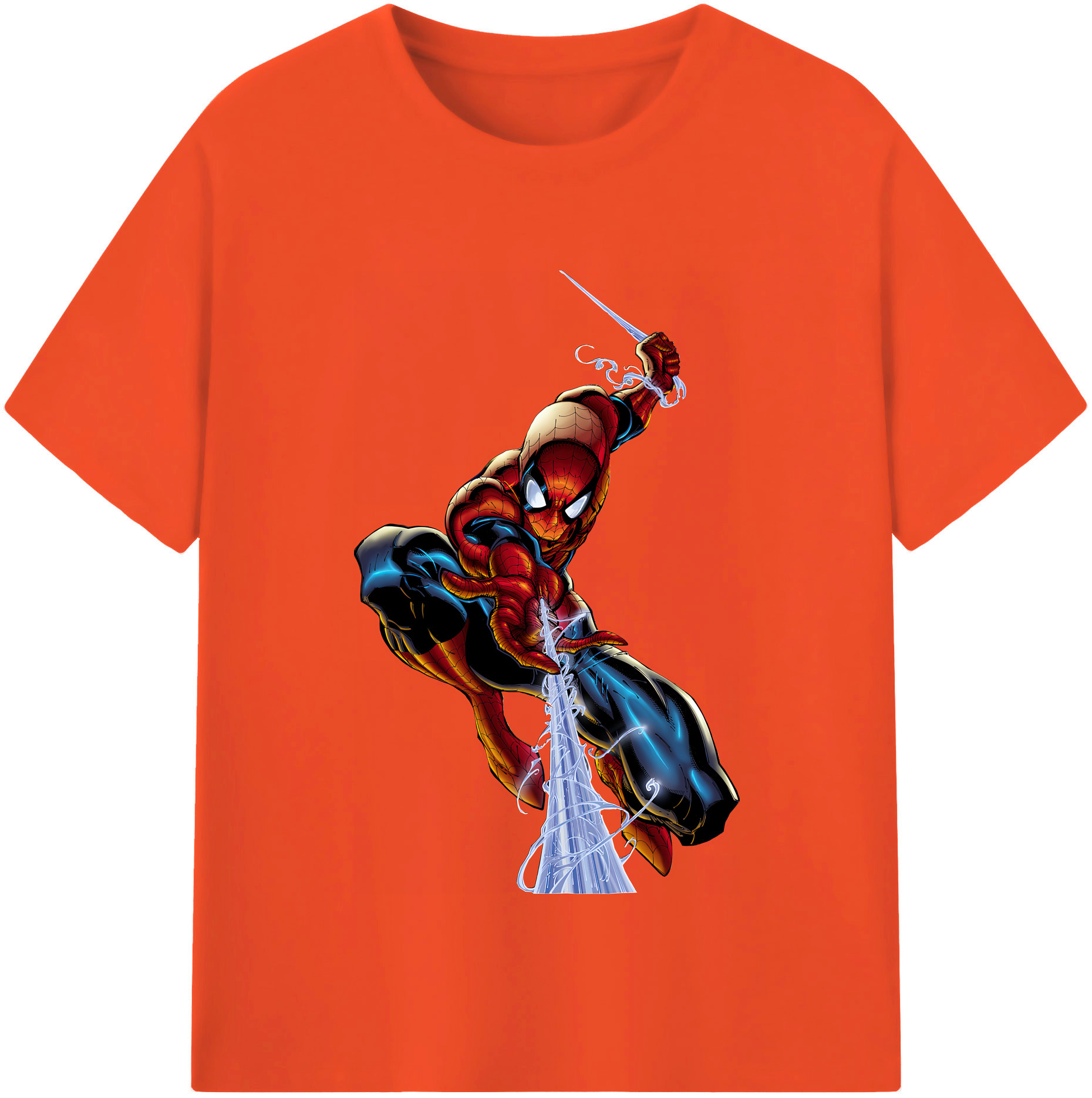 （画像用） Spider Man スパイダーマン 綿100％半袖Tシャツ（フロントプリント）
