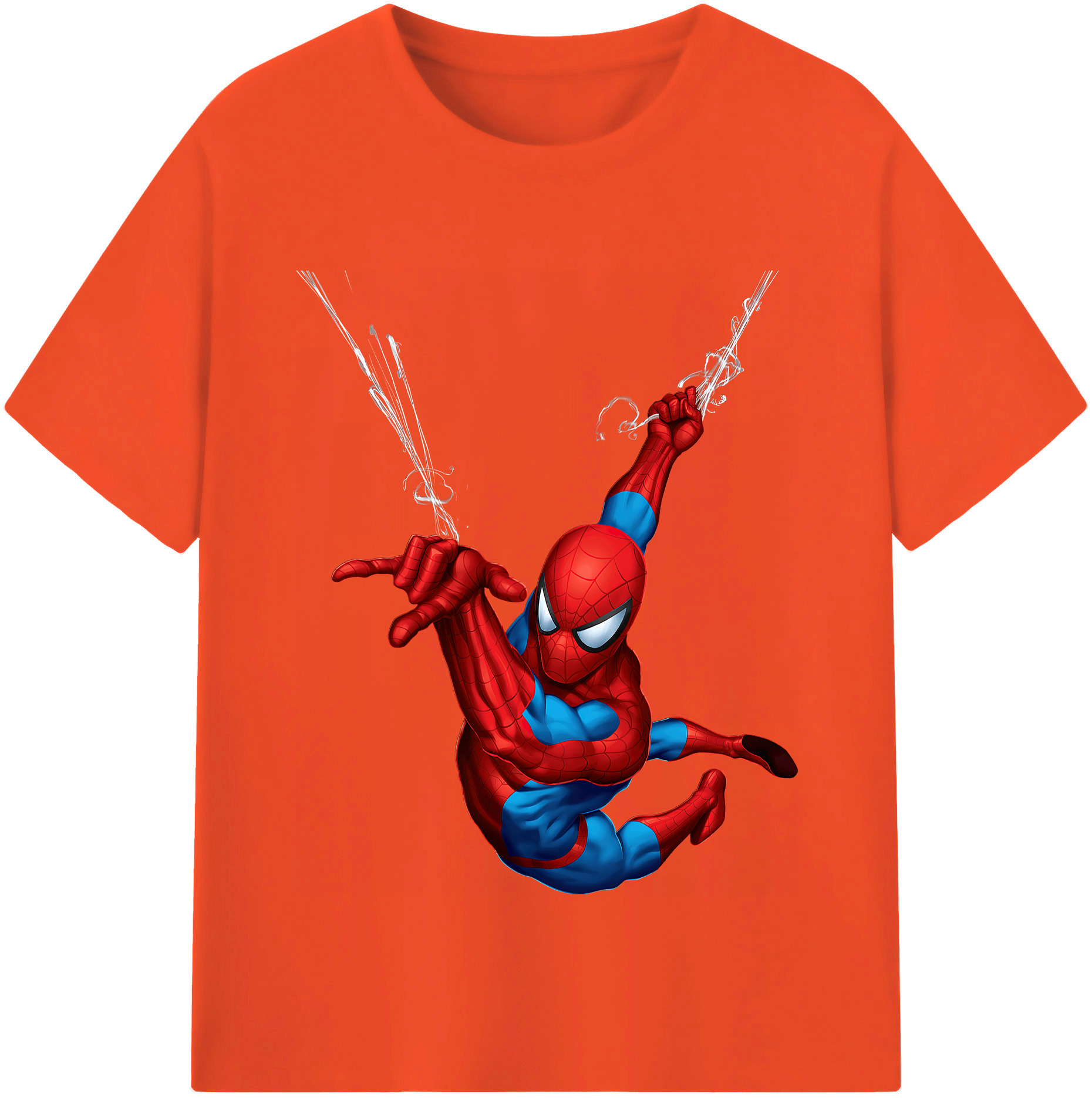 （画像用） Spider Man スパイダーマン 綿100％半袖Tシャツ（フロントプリント）