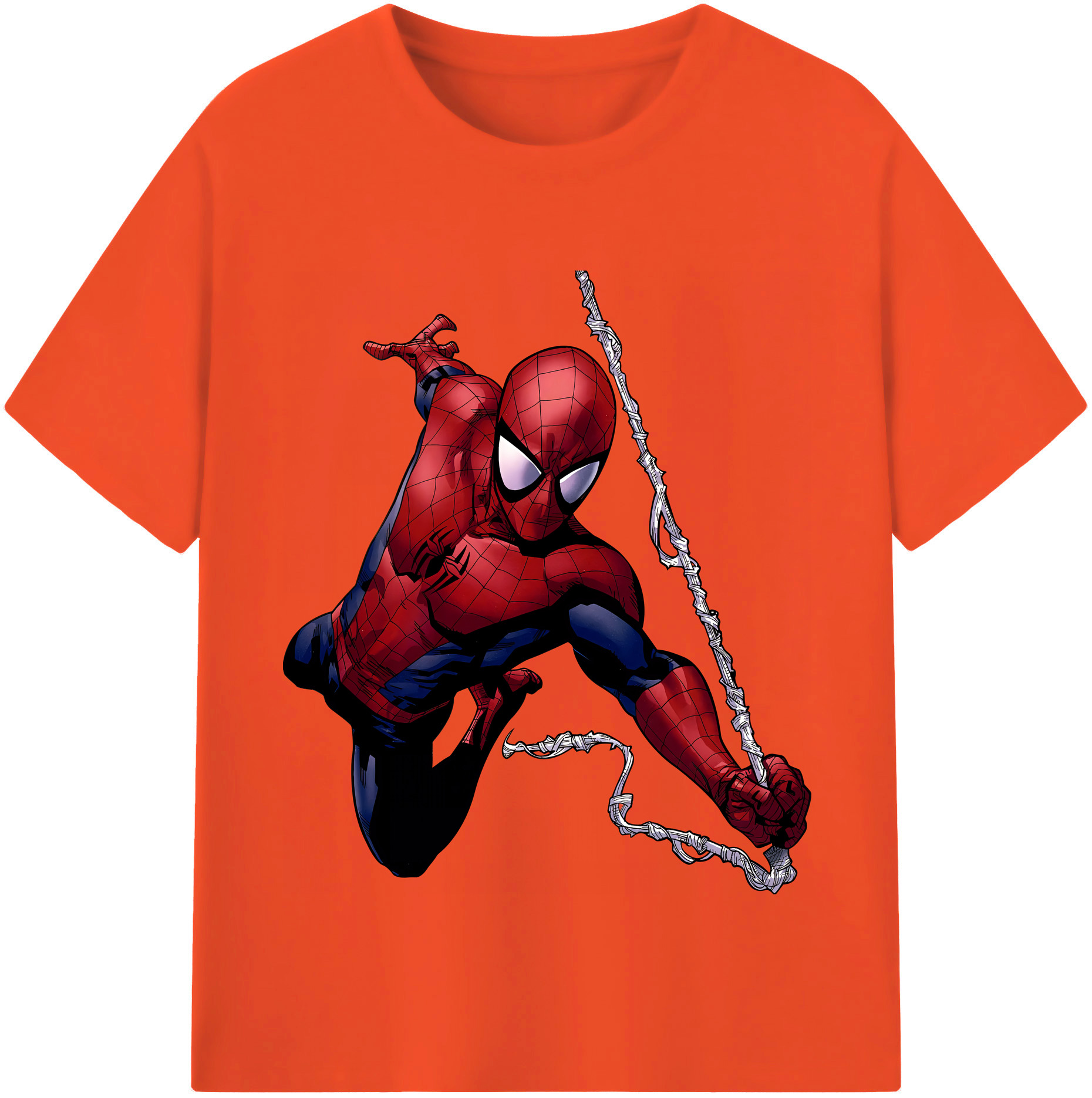 （画像用） Spider Man スパイダーマン 綿100％半袖Tシャツ（フロントプリント）