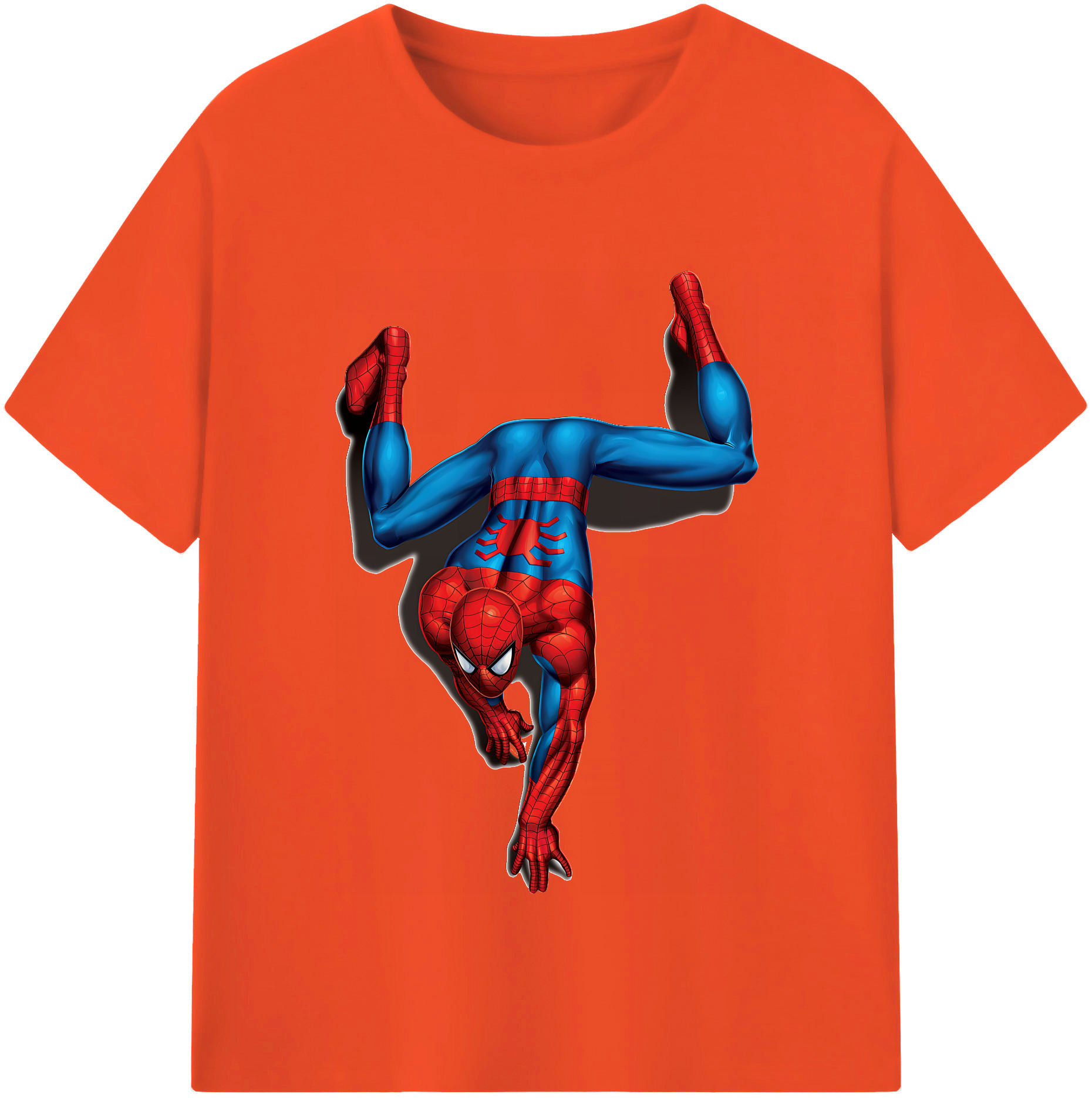 （画像用） Spider Man スパイダーマン 綿100％半袖Tシャツ（フロントプリント）