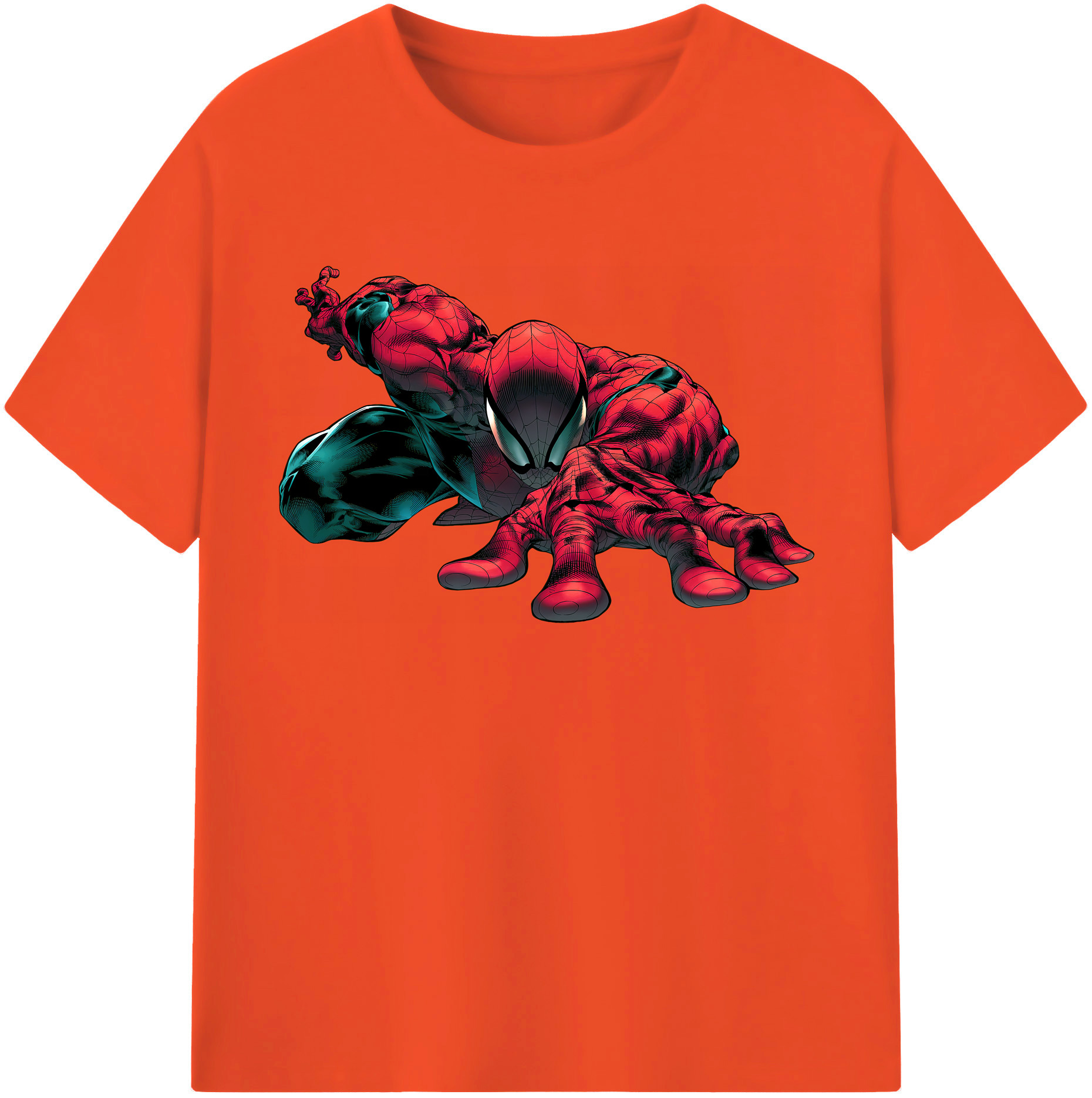 （画像用） Spider Man スパイダーマン 綿100％半袖Tシャツ（フロントプリント）