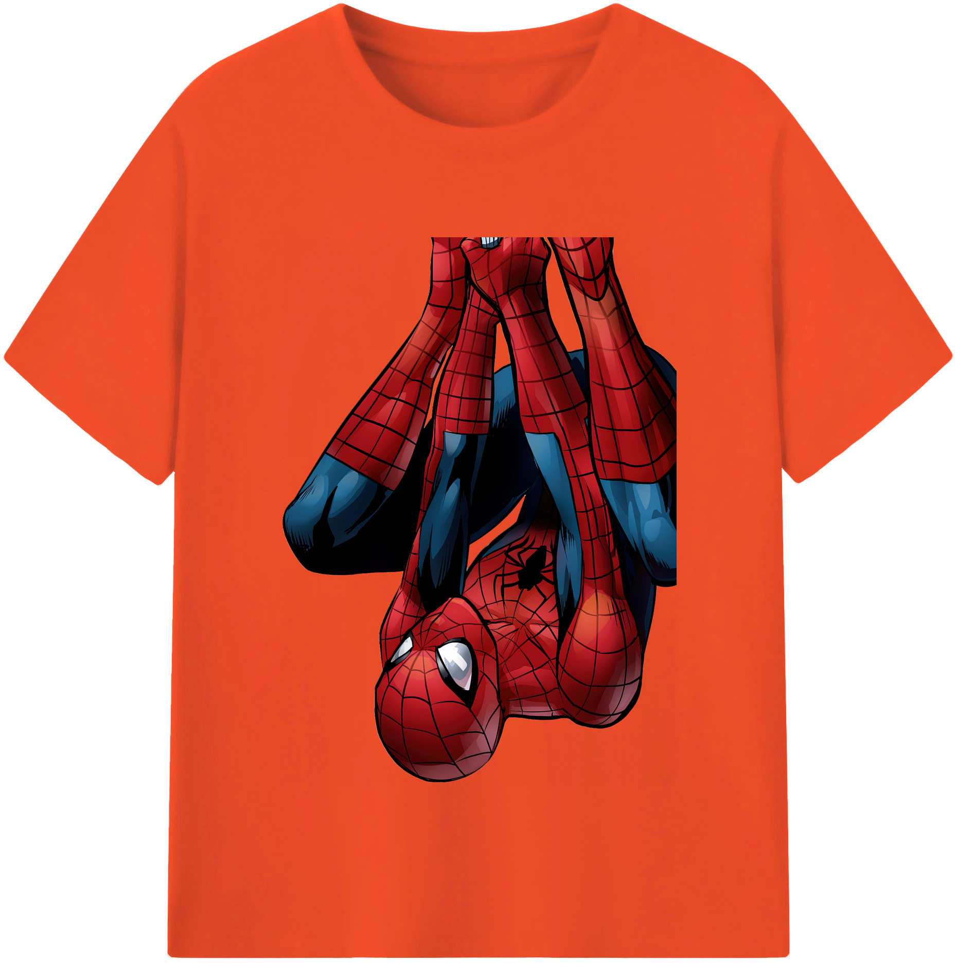 （画像用） Spider Man スパイダーマン 綿100％半袖Tシャツ（フロントプリント）