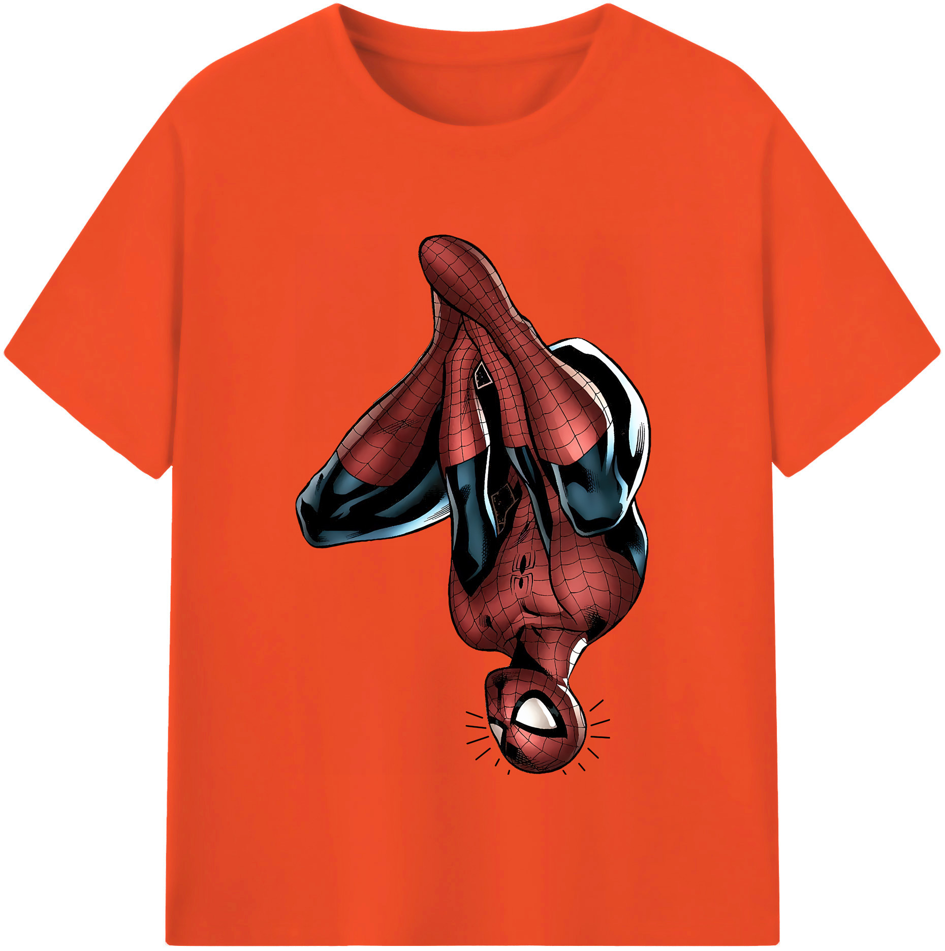 （画像用） Spider Man スパイダーマン 綿100％半袖Tシャツ（フロントプリント）