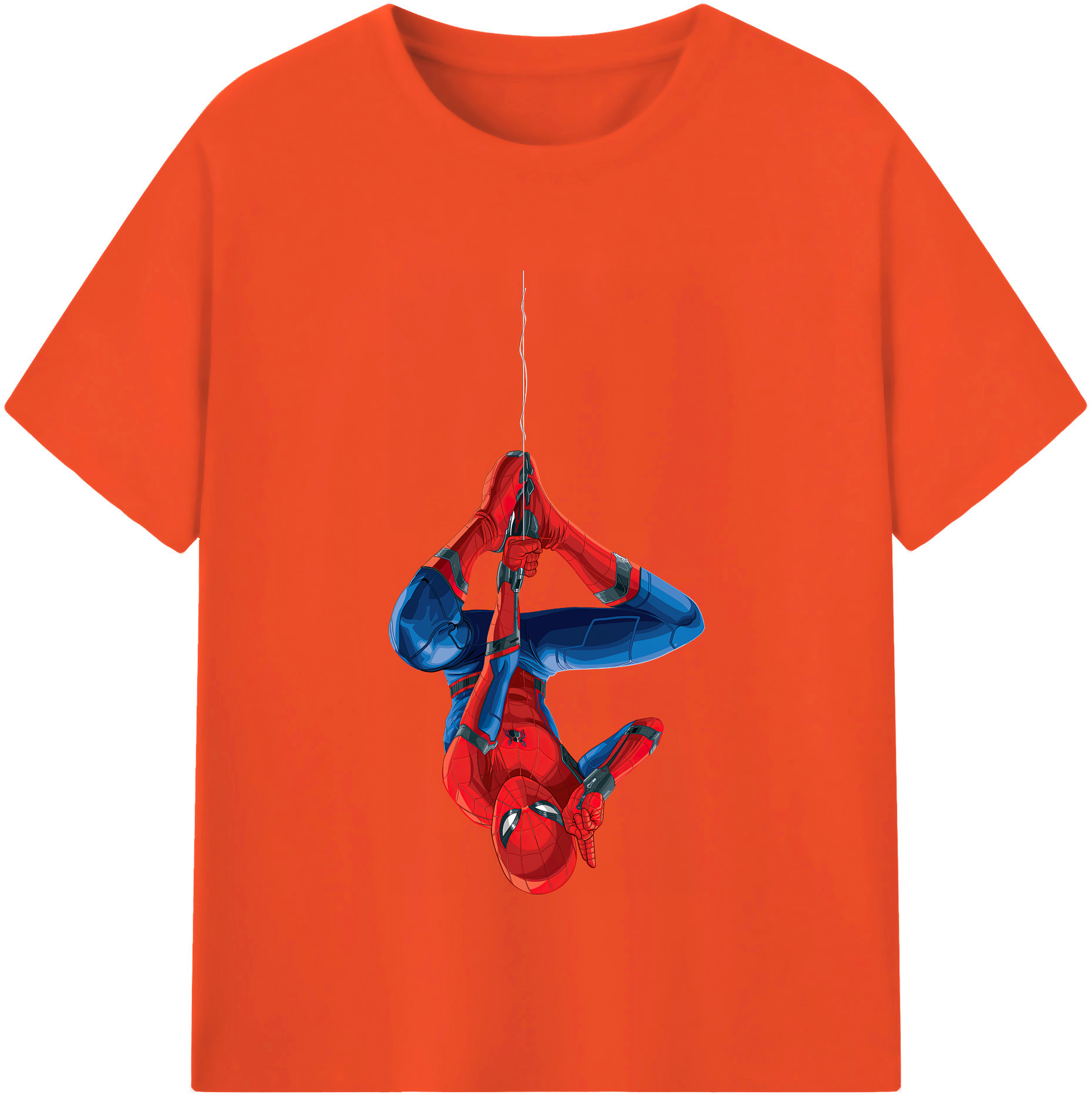 （画像用） Spider Man スパイダーマン 綿100％半袖Tシャツ（フロントプリント）