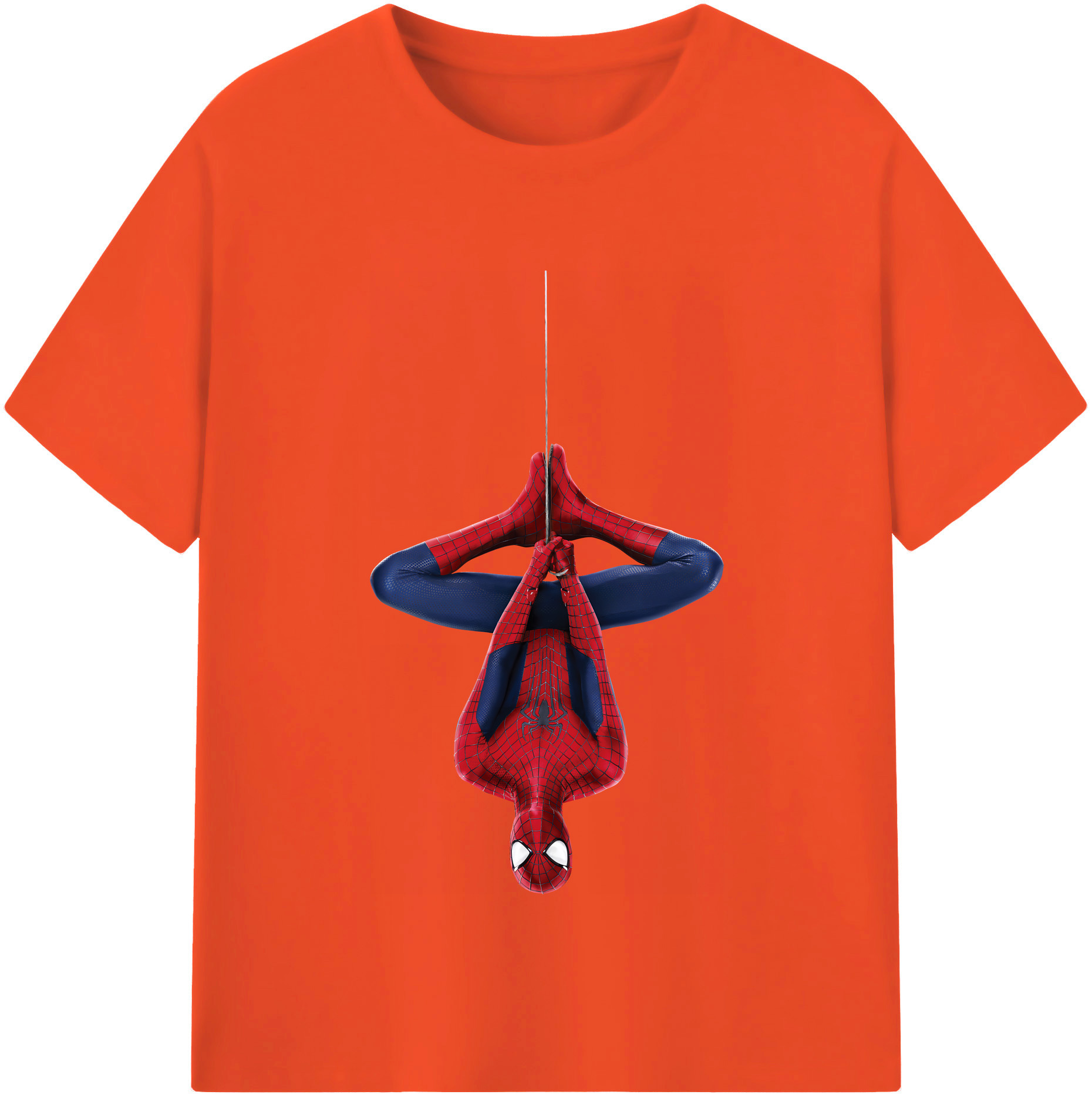 （画像用） Spider Man スパイダーマン 綿100％半袖Tシャツ（フロントプリント）
