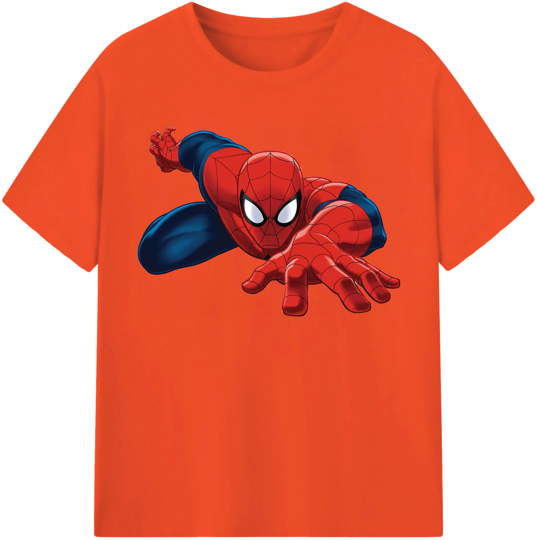 （画像用） Spider Man スパイダーマン 綿100％半袖Tシャツ（フロントプリント）