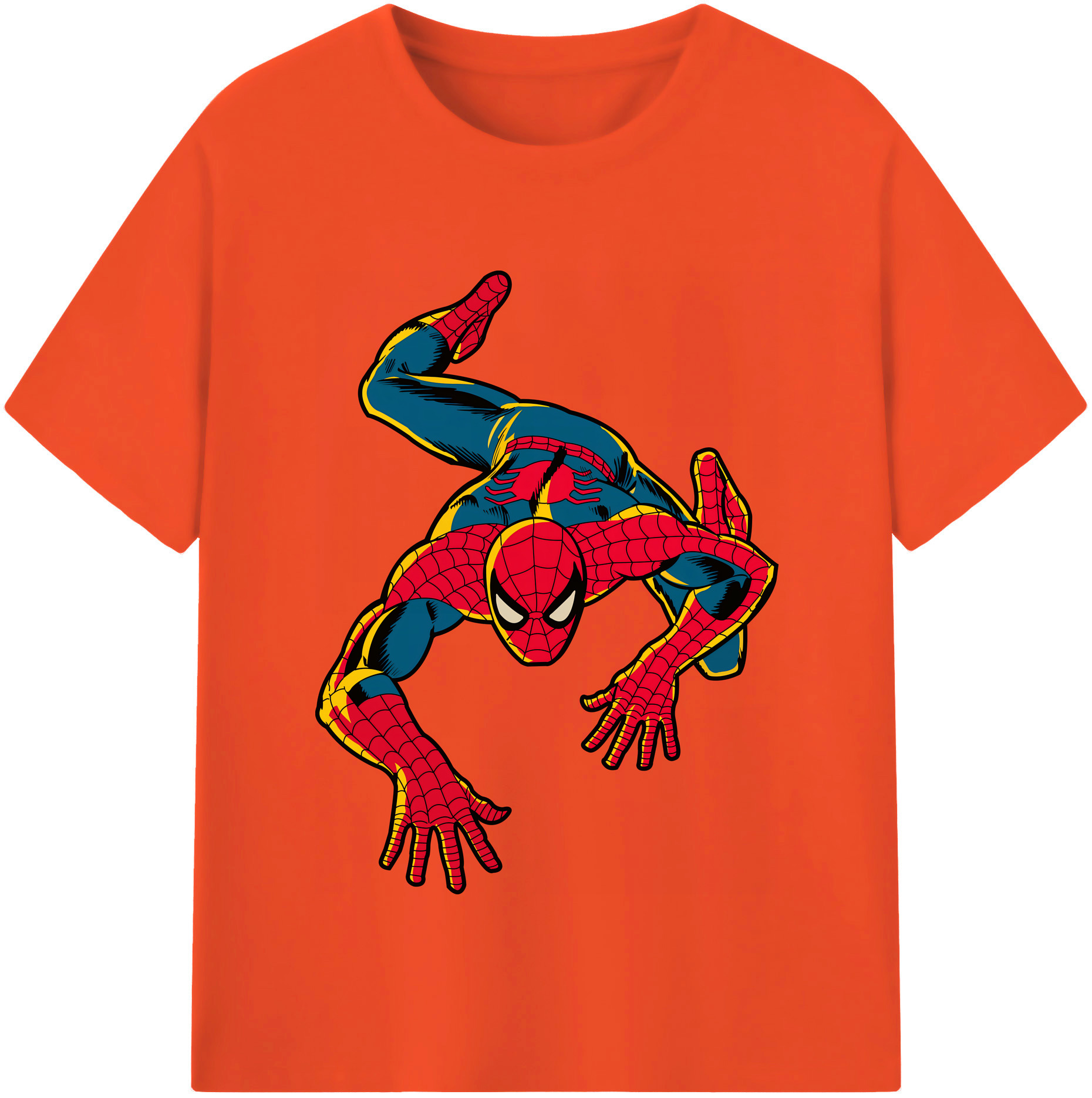 （画像用） Spider Man スパイダーマン 綿100％半袖Tシャツ（フロントプリント）