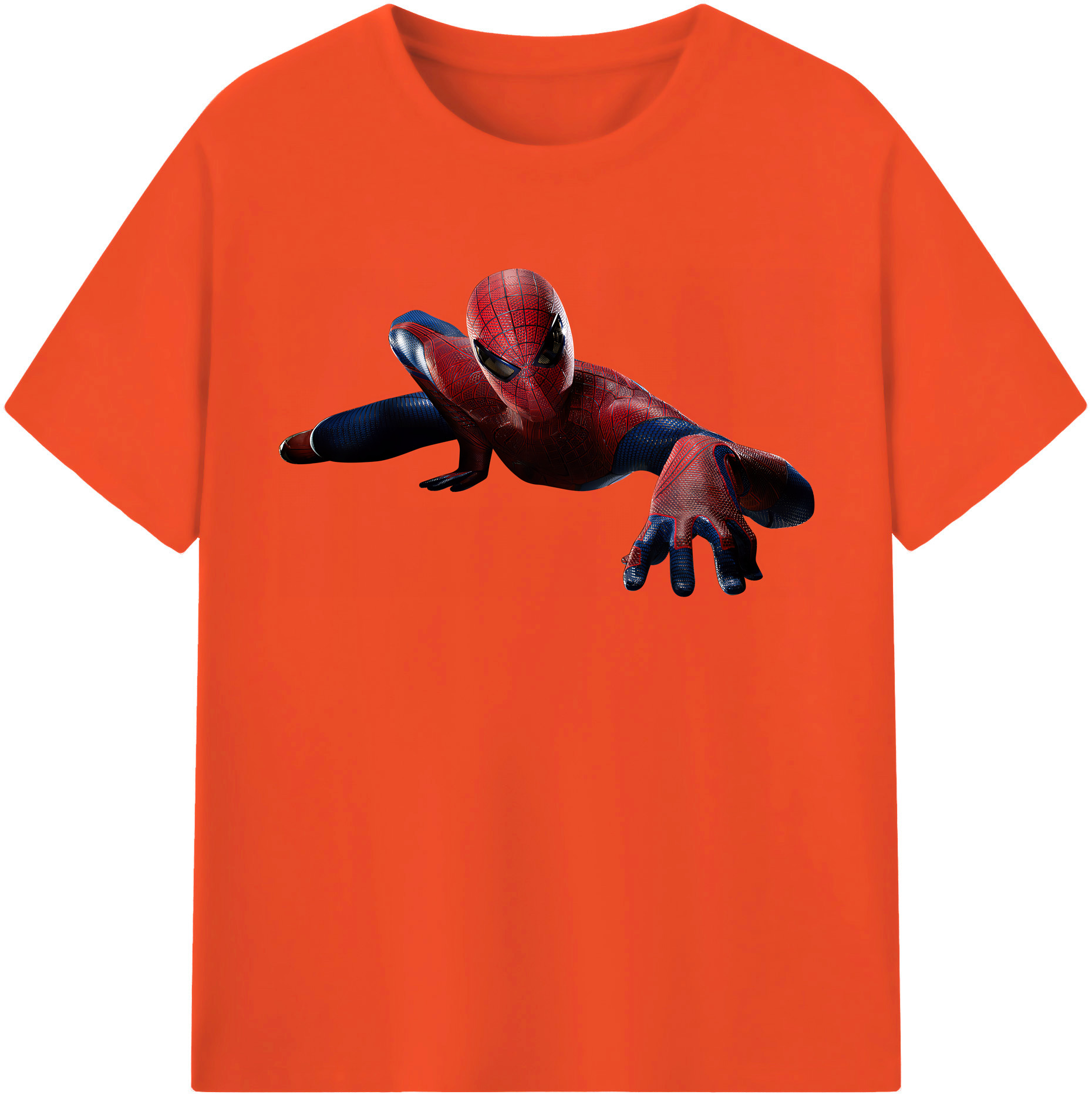 （画像用） Spider Man スパイダーマン 綿100％半袖Tシャツ（フロントプリント）