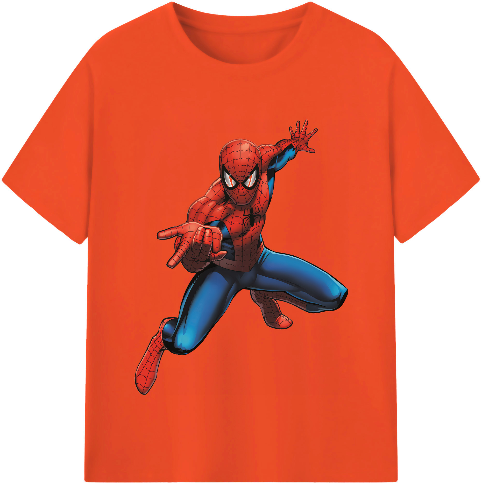 （画像用） Spider Man スパイダーマン 綿100％半袖Tシャツ（フロントプリント）