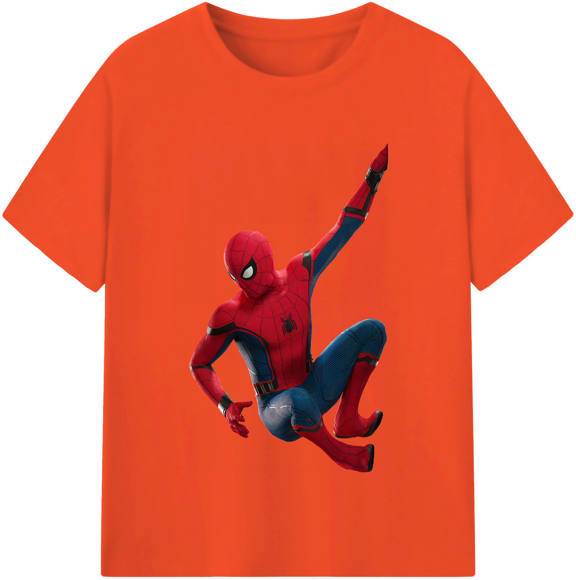 （画像用） Spider Man スパイダーマン 綿100％半袖Tシャツ（フロントプリント）