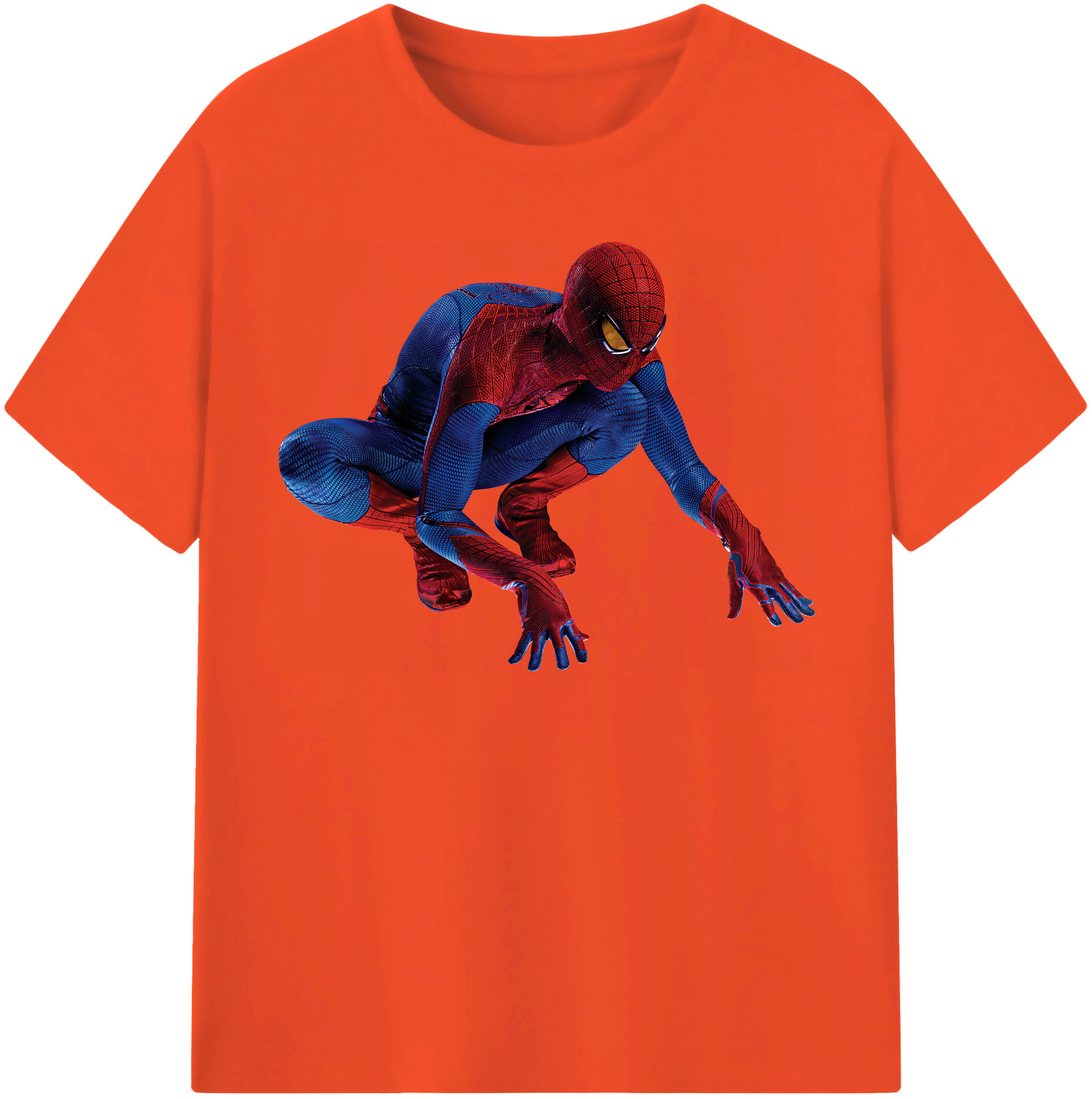 （画像用） Spider Man スパイダーマン 綿100％半袖Tシャツ（フロントプリント）