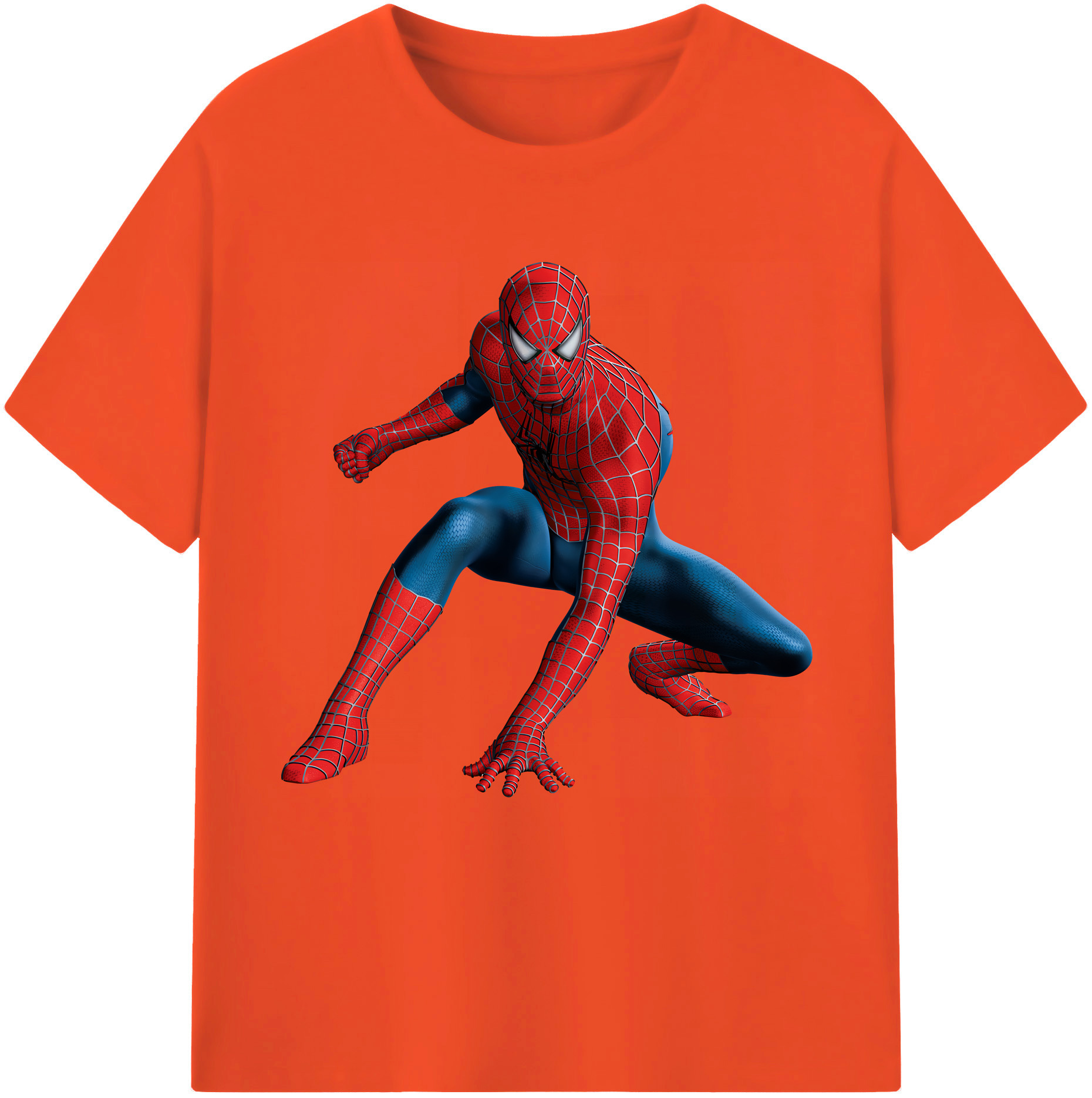 （画像用） Spider Man スパイダーマン 綿100％半袖Tシャツ（フロントプリント）