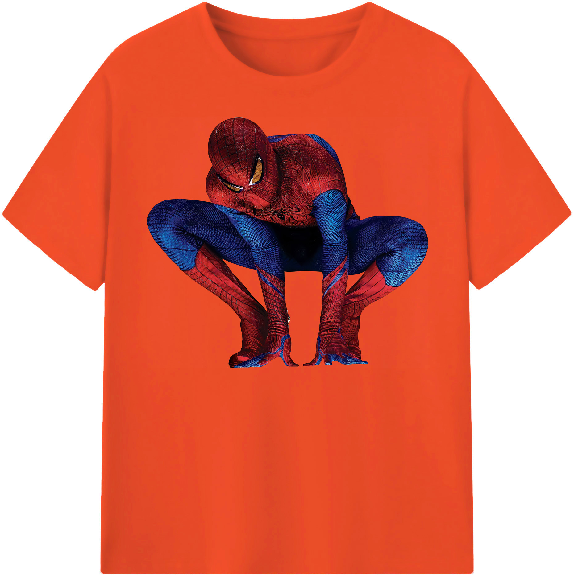 （画像用） Spider Man スパイダーマン 綿100％半袖Tシャツ（フロントプリント）