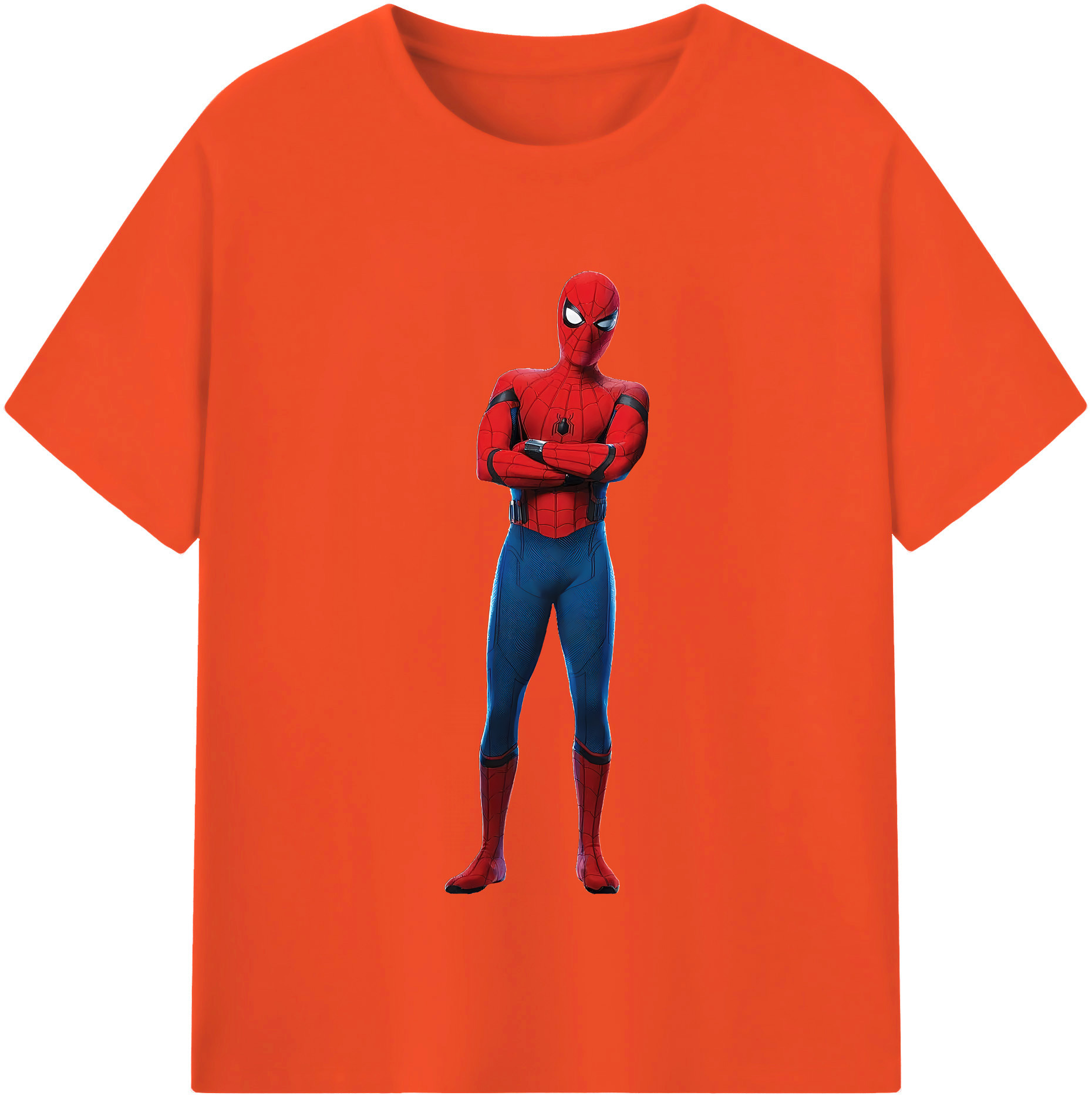 （画像用） Spider Man スパイダーマン 綿100％半袖Tシャツ（フロントプリント）