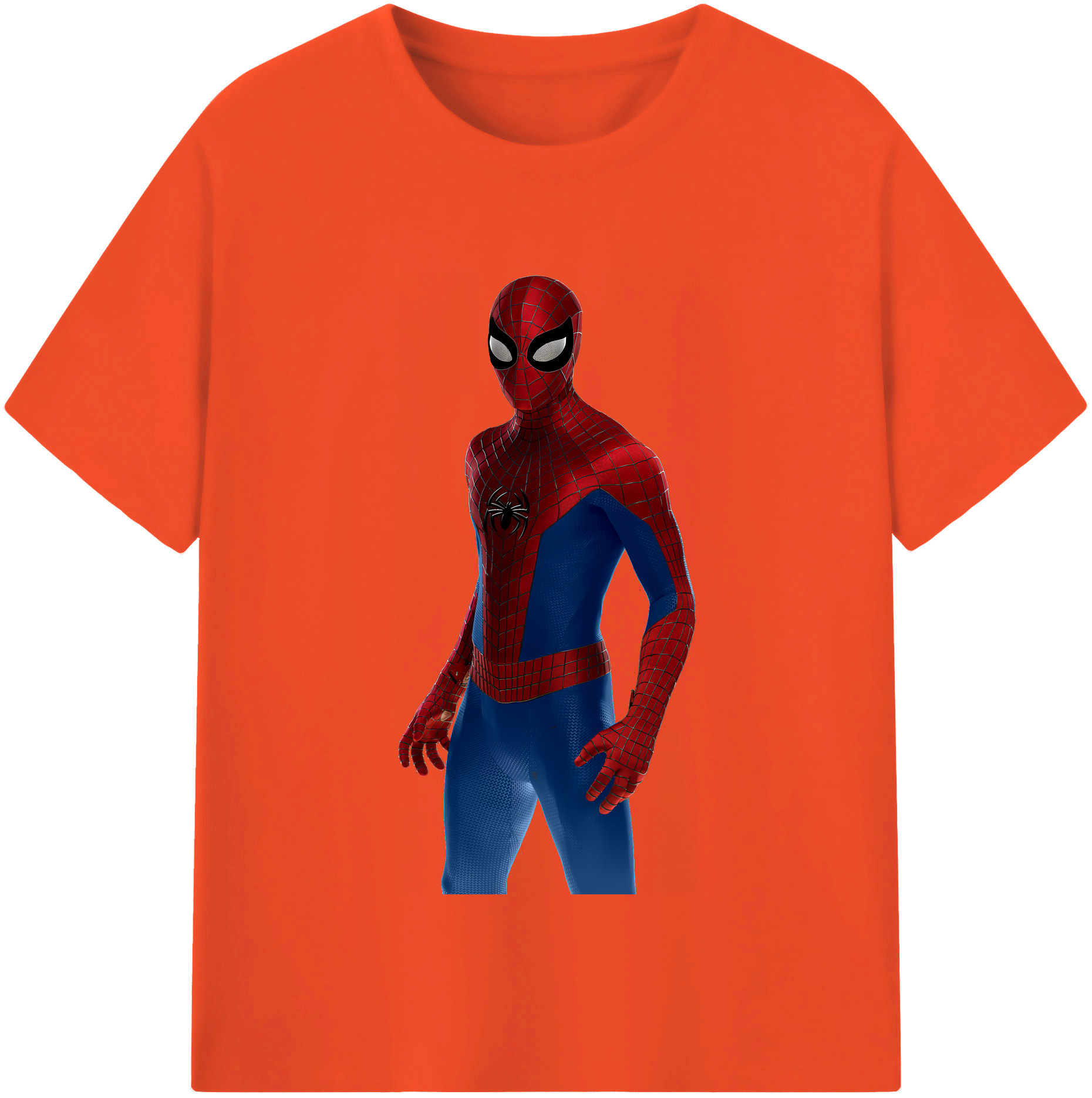 （画像用） Spider Man スパイダーマン 綿100％半袖Tシャツ（フロントプリント）