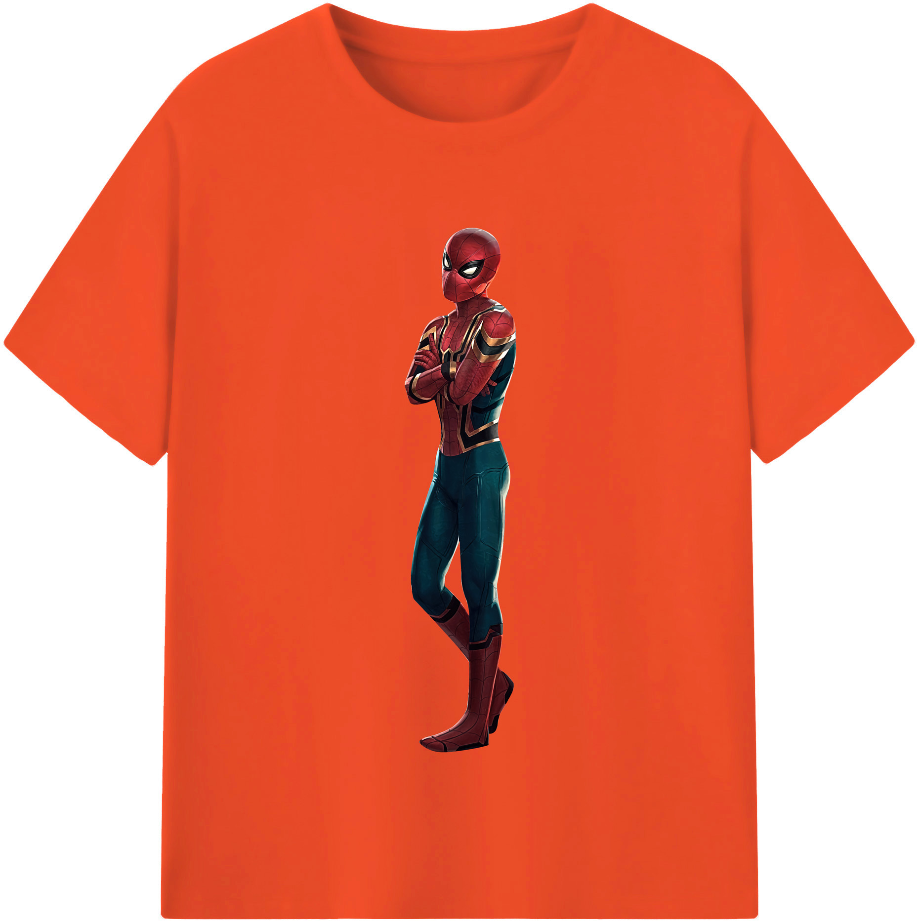 （画像用） Spider Man スパイダーマン 綿100％半袖Tシャツ（フロントプリント）