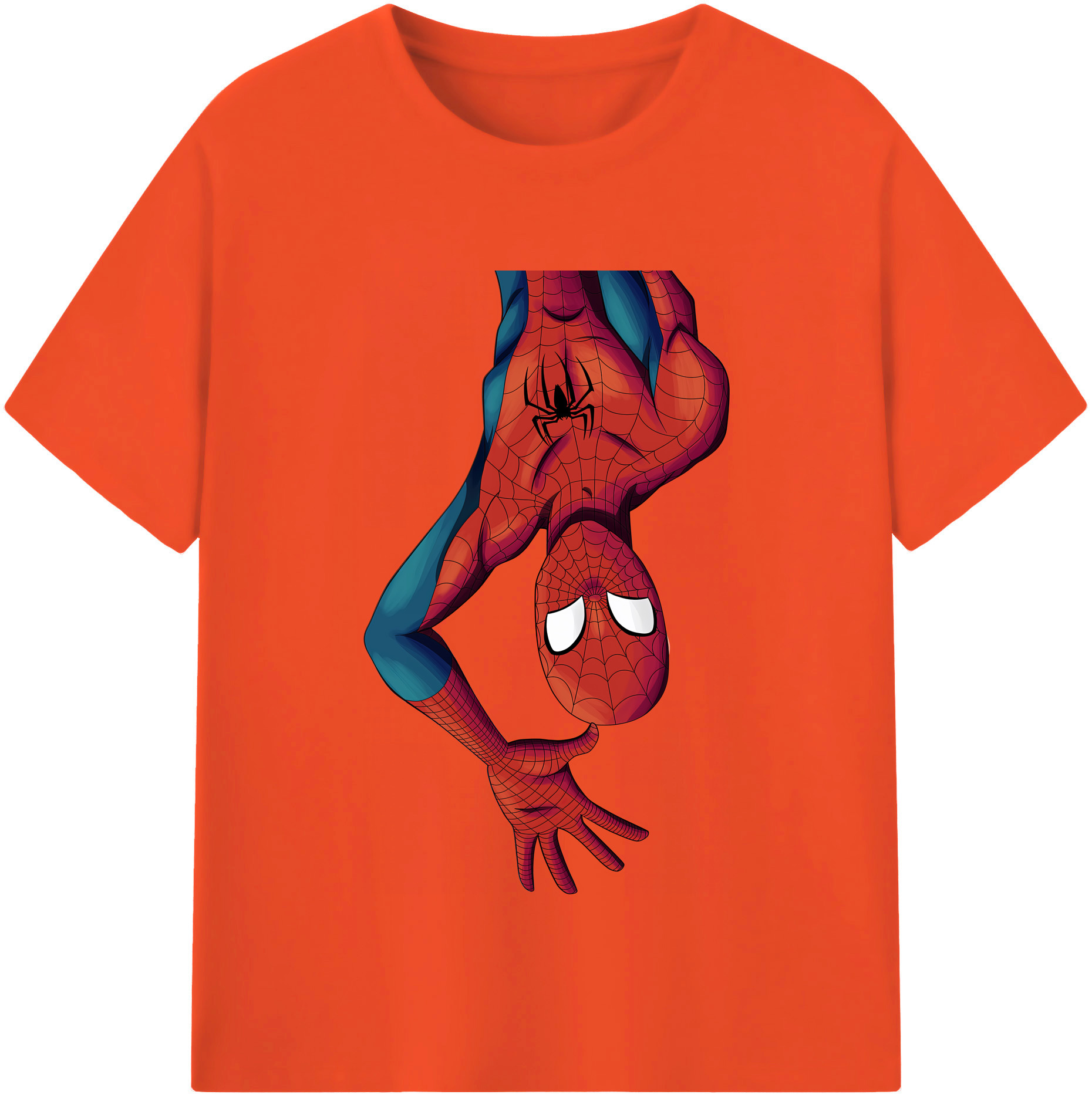 （画像用） Spider Man スパイダーマン 綿100％半袖Tシャツ（フロントプリント）