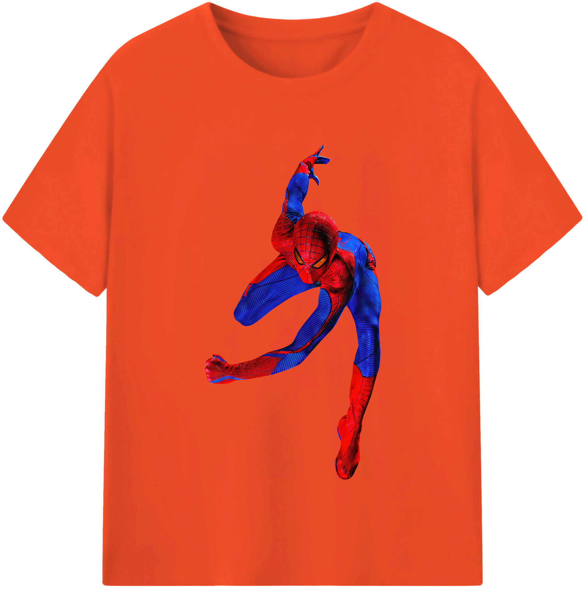 （画像用） Spider Man スパイダーマン 綿100％半袖Tシャツ（フロントプリント）