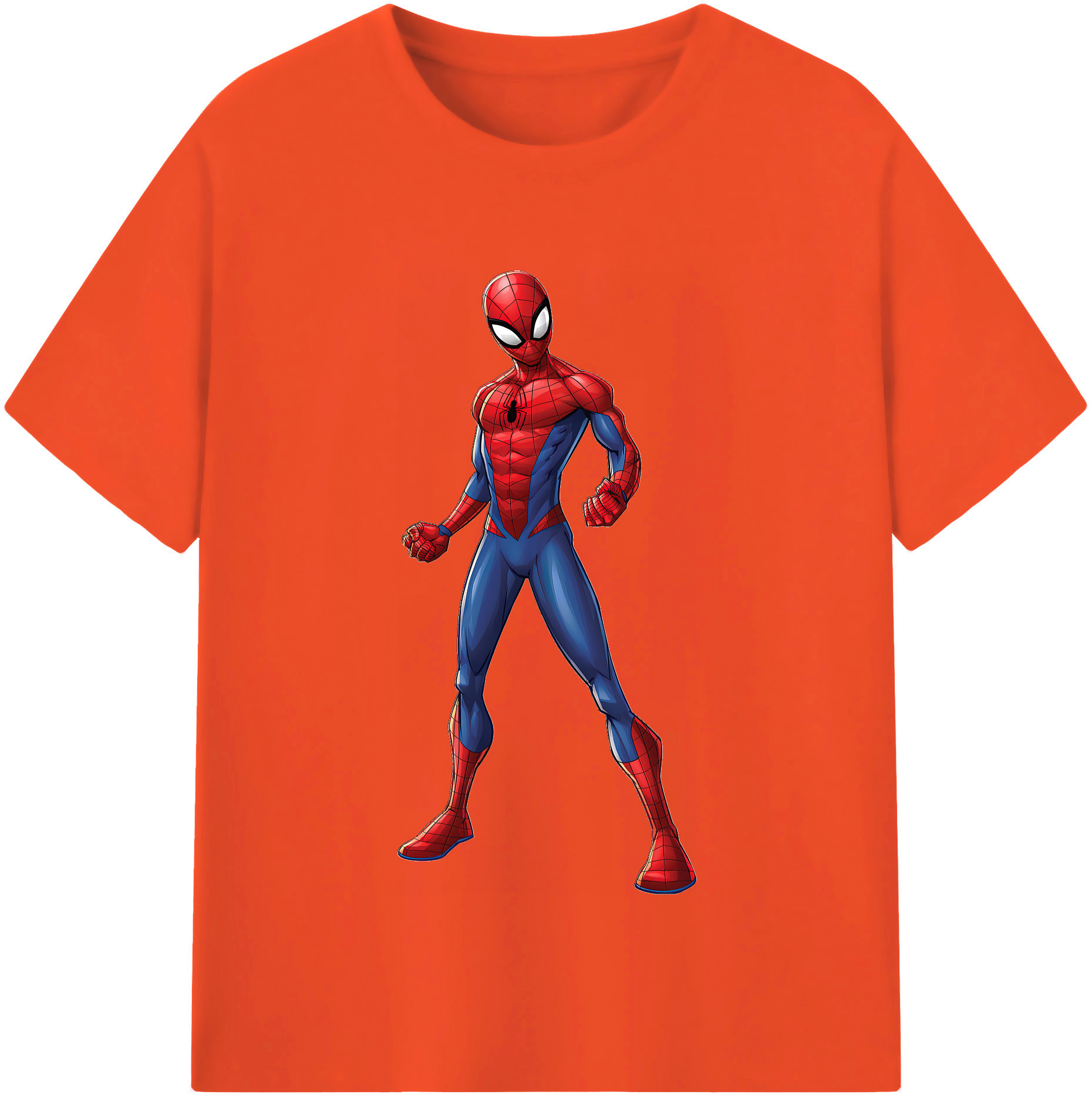 （画像用） Spider Man スパイダーマン 綿100％半袖Tシャツ（フロントプリント）