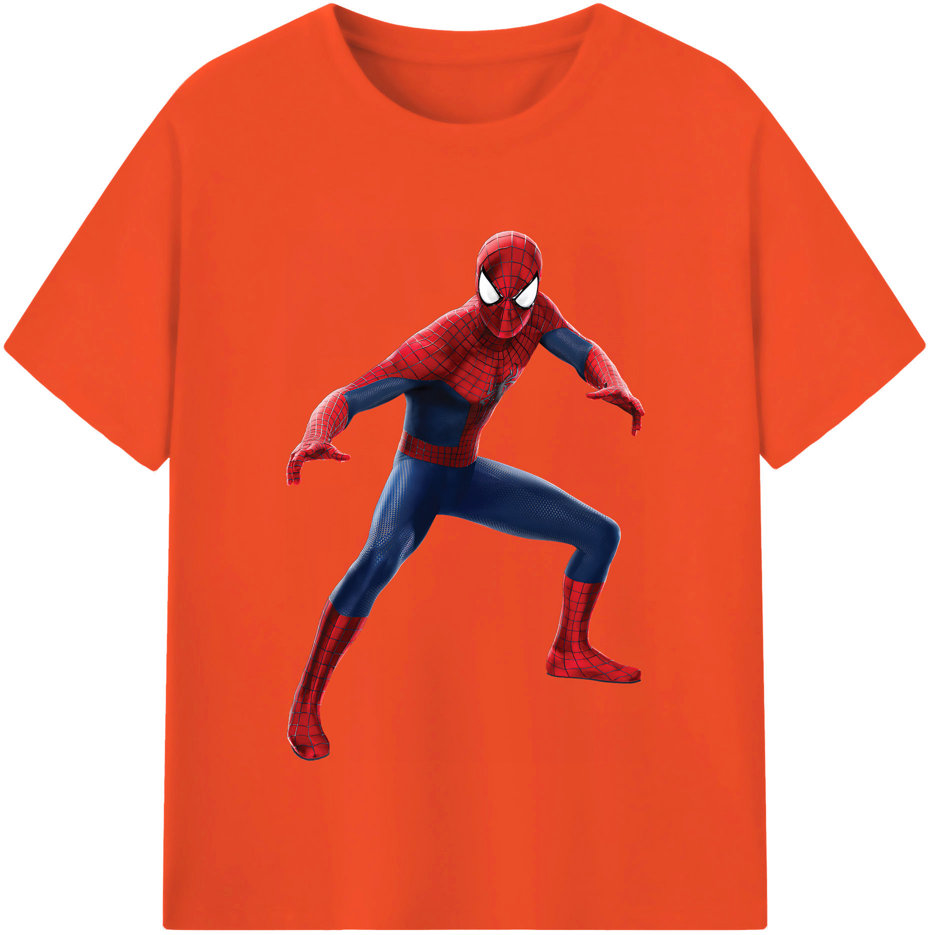 （画像用） Spider Man スパイダーマン 綿100％半袖Tシャツ（フロントプリント）