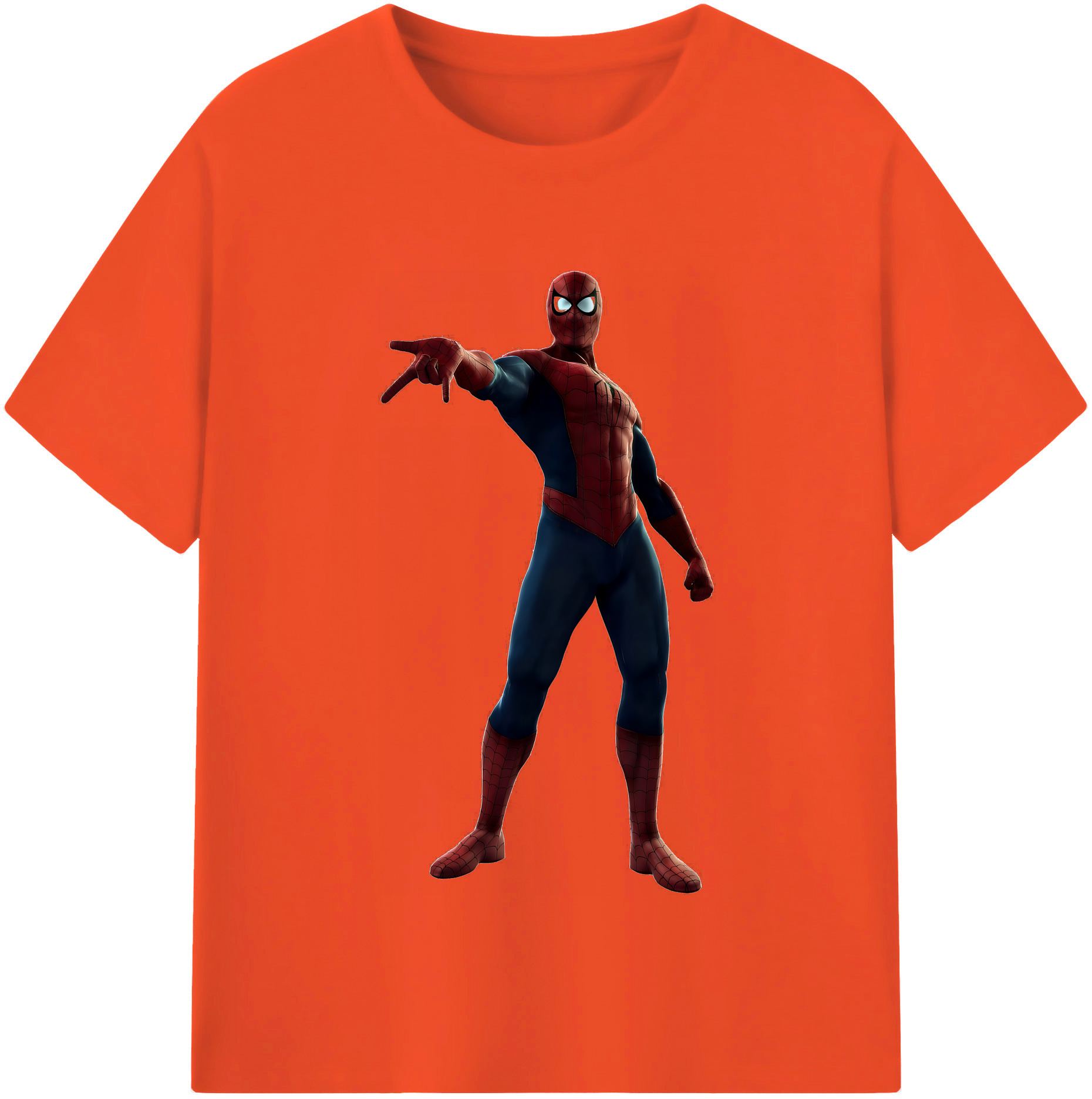 （画像用） Spider Man スパイダーマン 綿100％半袖Tシャツ（フロントプリント）