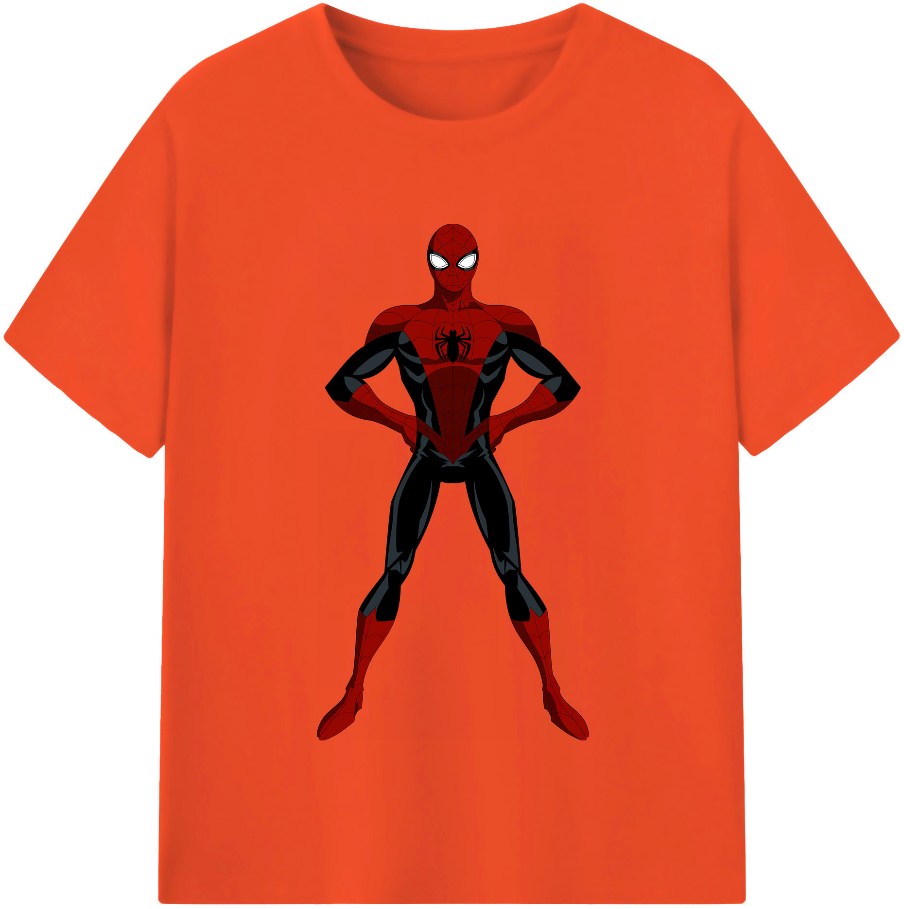 （画像用） Spider Man スパイダーマン 綿100％半袖Tシャツ（フロントプリント）