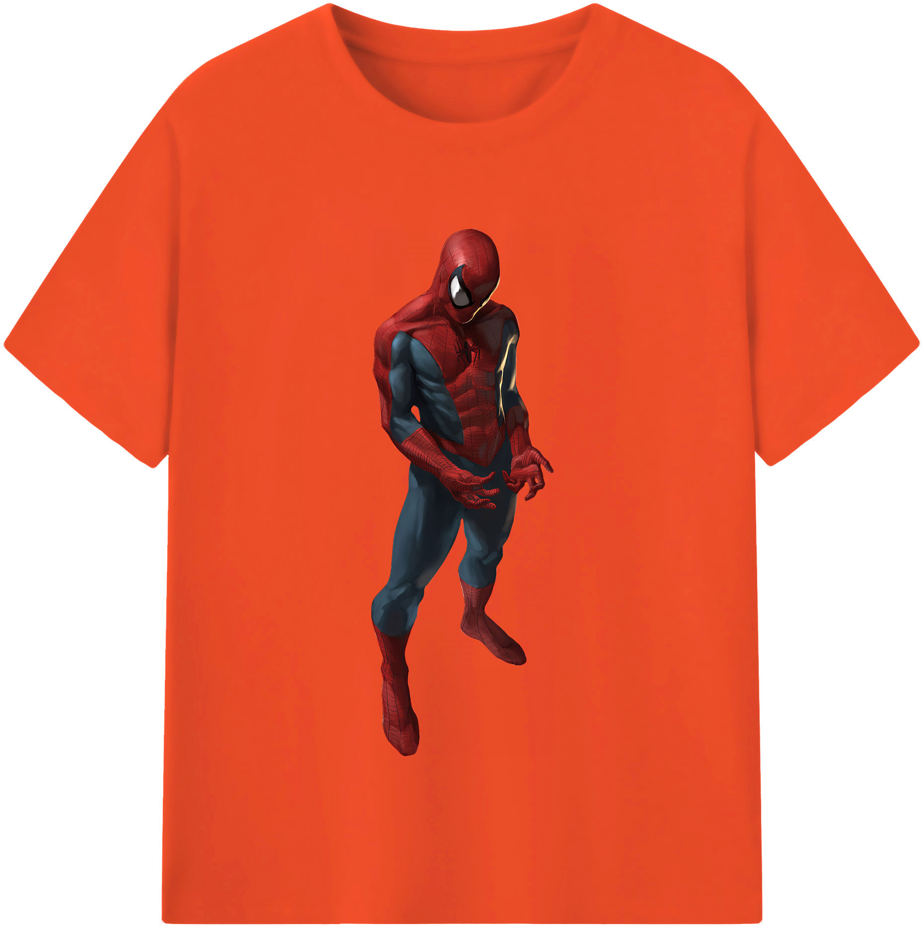 （画像用） Spider Man スパイダーマン 綿100％半袖Tシャツ（フロントプリント）