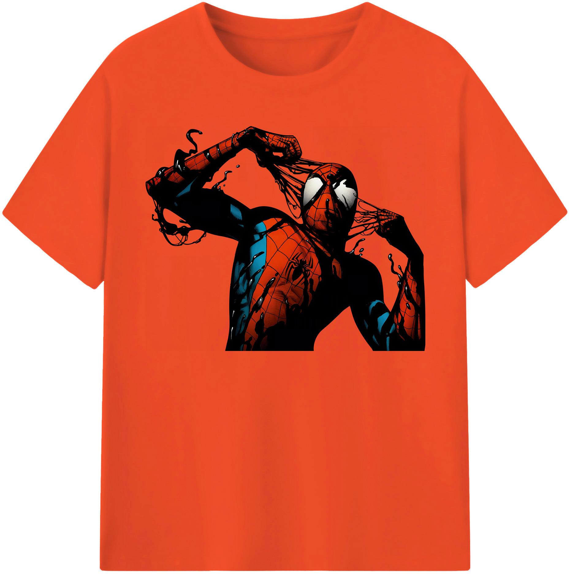 （画像用） Spider Man スパイダーマン 綿100％半袖Tシャツ（フロントプリント）