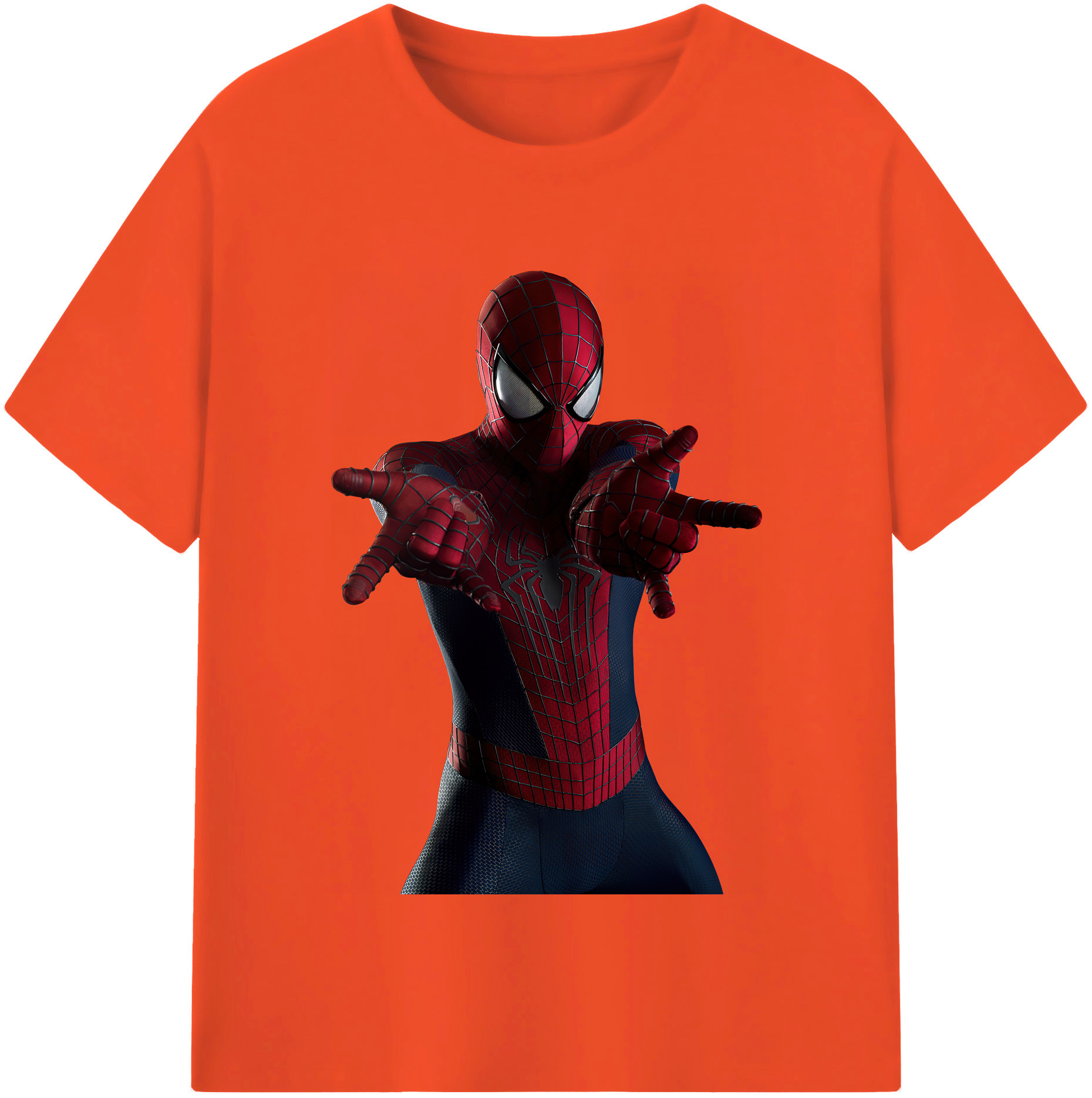 （画像用） Spider Man スパイダーマン 綿100％半袖Tシャツ（フロントプリント）