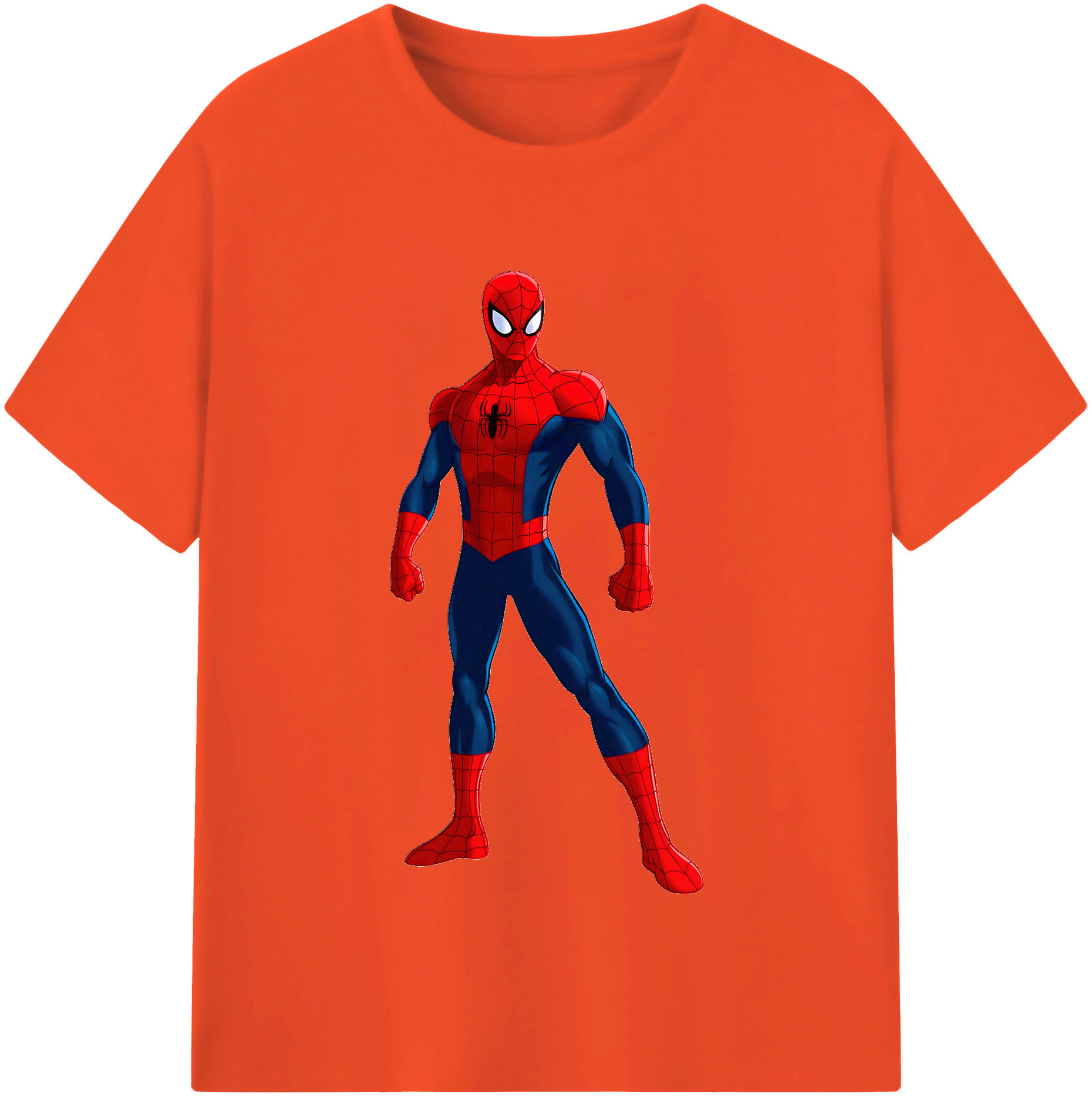 （画像用） Spider Man スパイダーマン 綿100％半袖Tシャツ（フロントプリント）