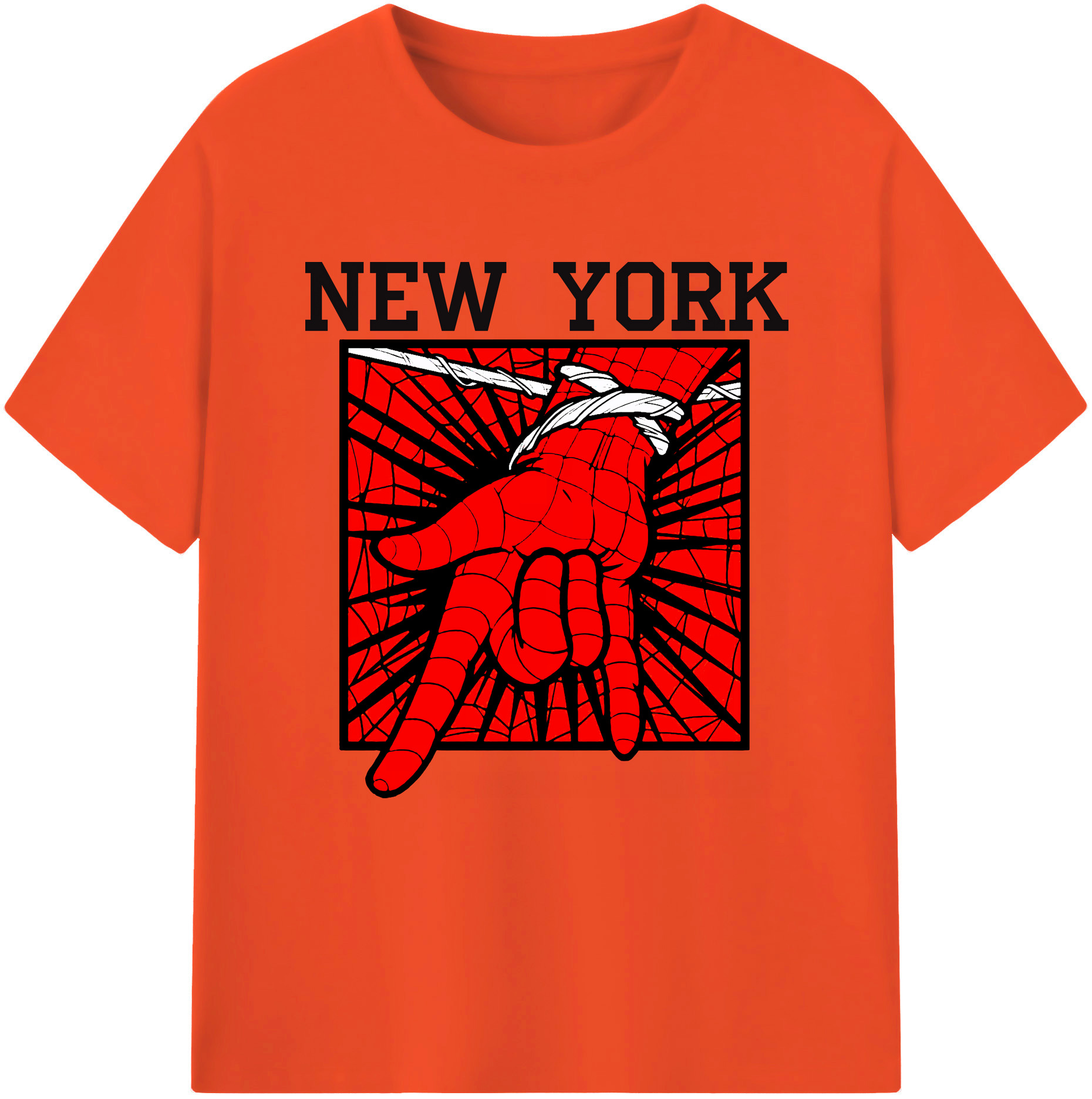 （画像用） Spider Man スパイダーマン 綿100％半袖Tシャツ（フロントプリント）