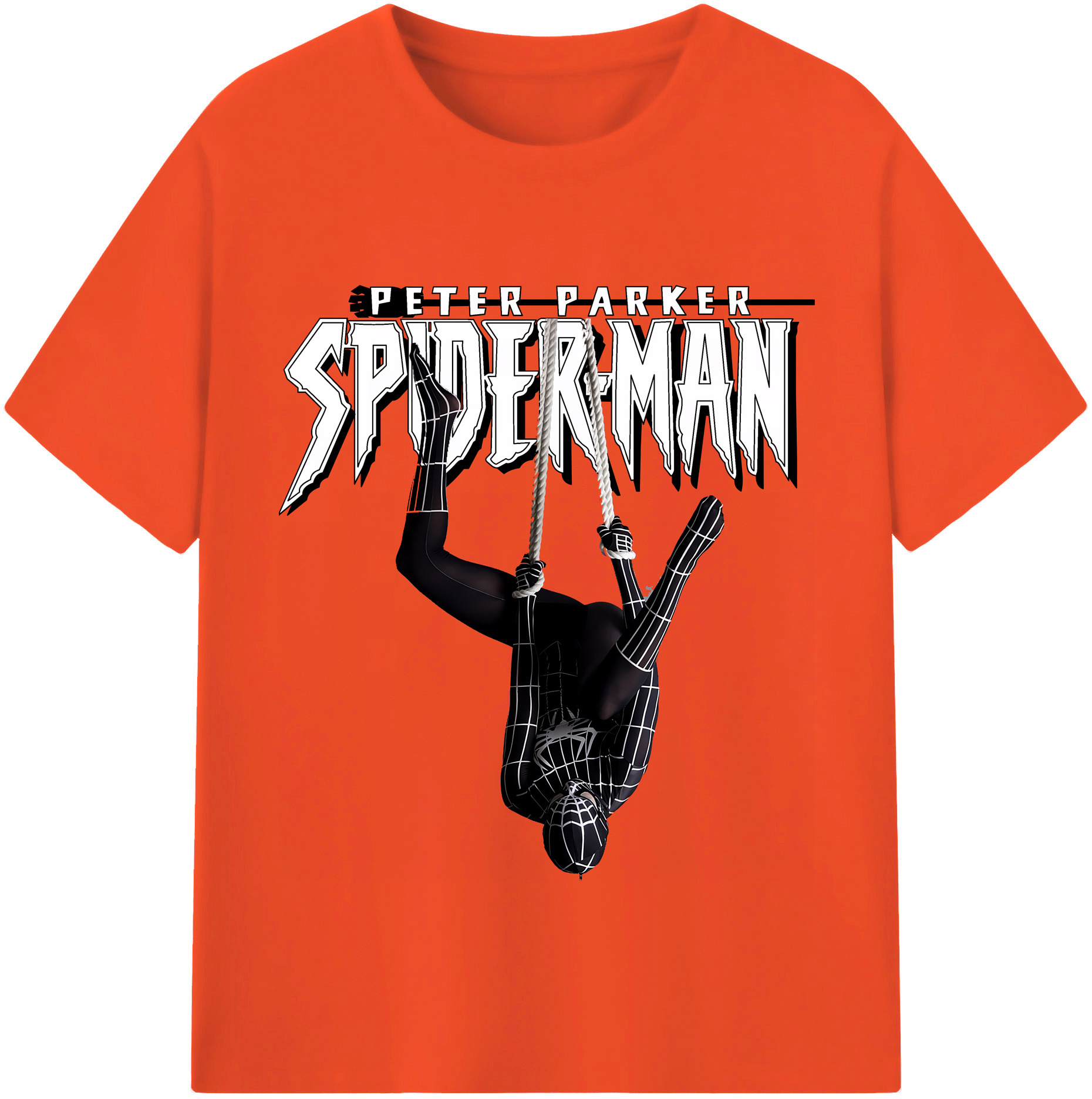 （画像用） Spider Man スパイダーマン 綿100％半袖Tシャツ（フロントプリント）
