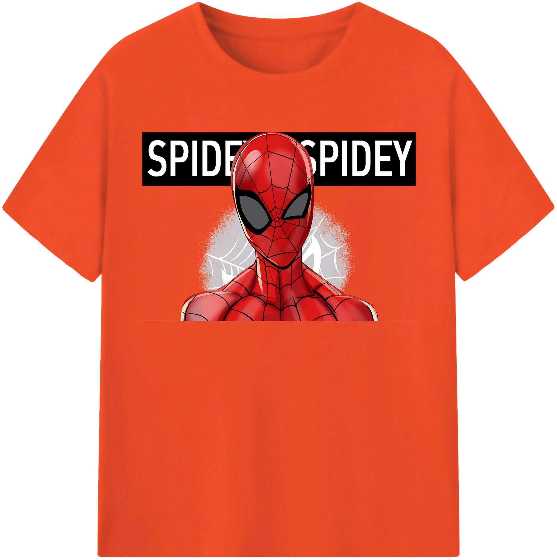 （画像用） Spider Man スパイダーマン 綿100％半袖Tシャツ（フロントプリント）