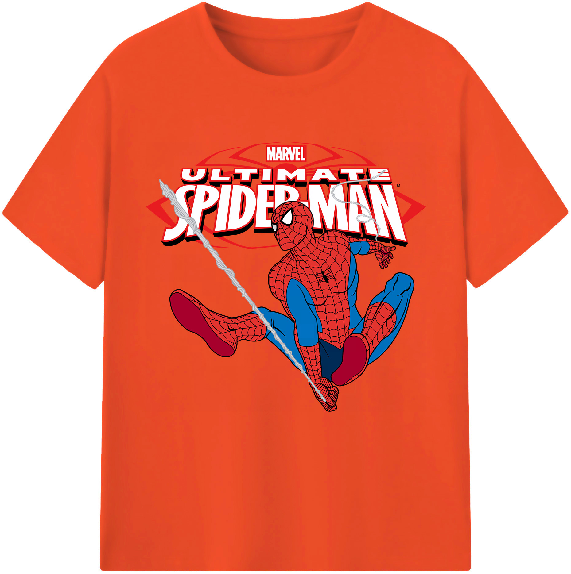 （画像用） Spider Man スパイダーマン 綿100％半袖Tシャツ（フロントプリント）