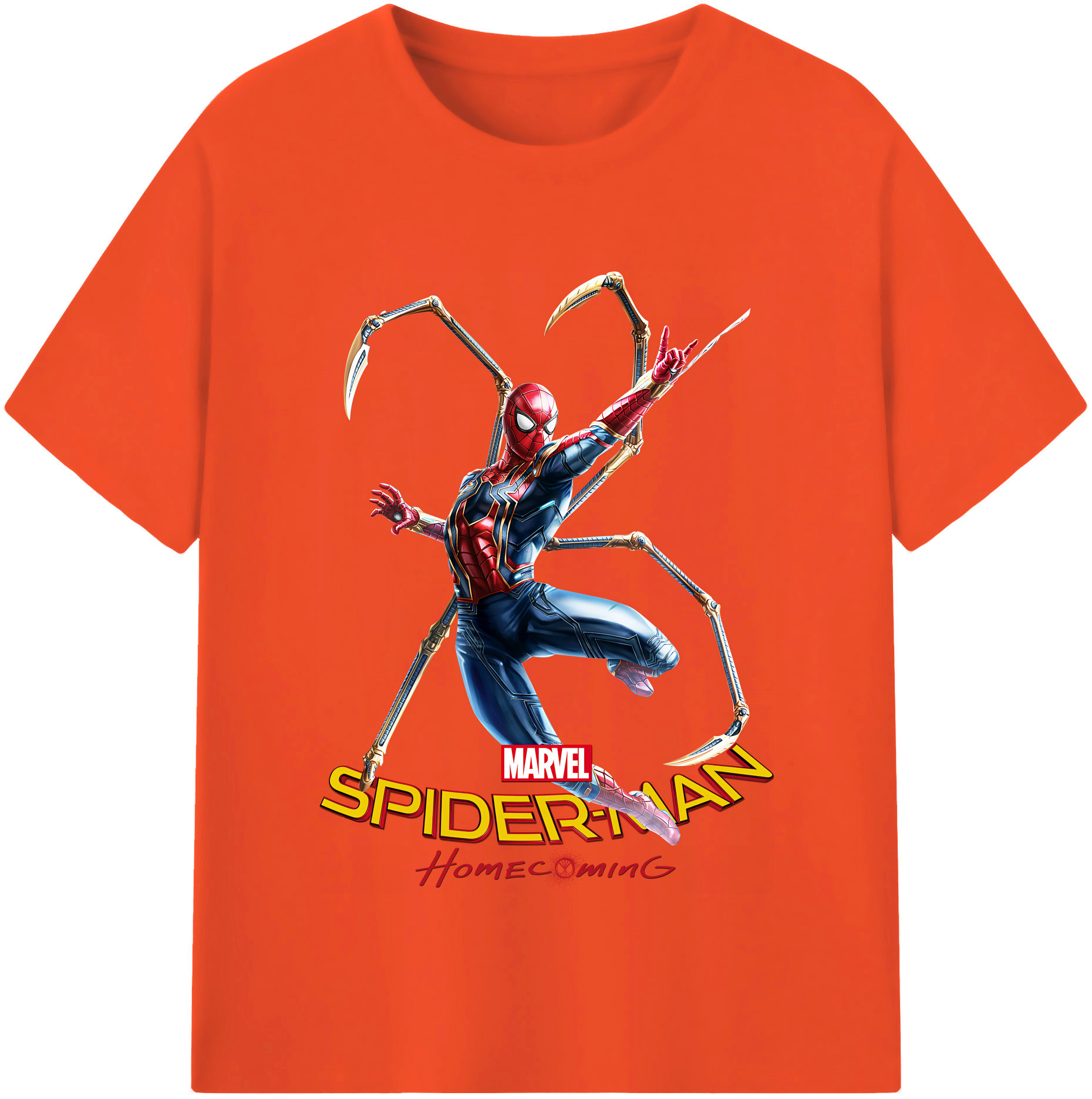 （画像用） Spider Man スパイダーマン 綿100％半袖Tシャツ（フロントプリント）