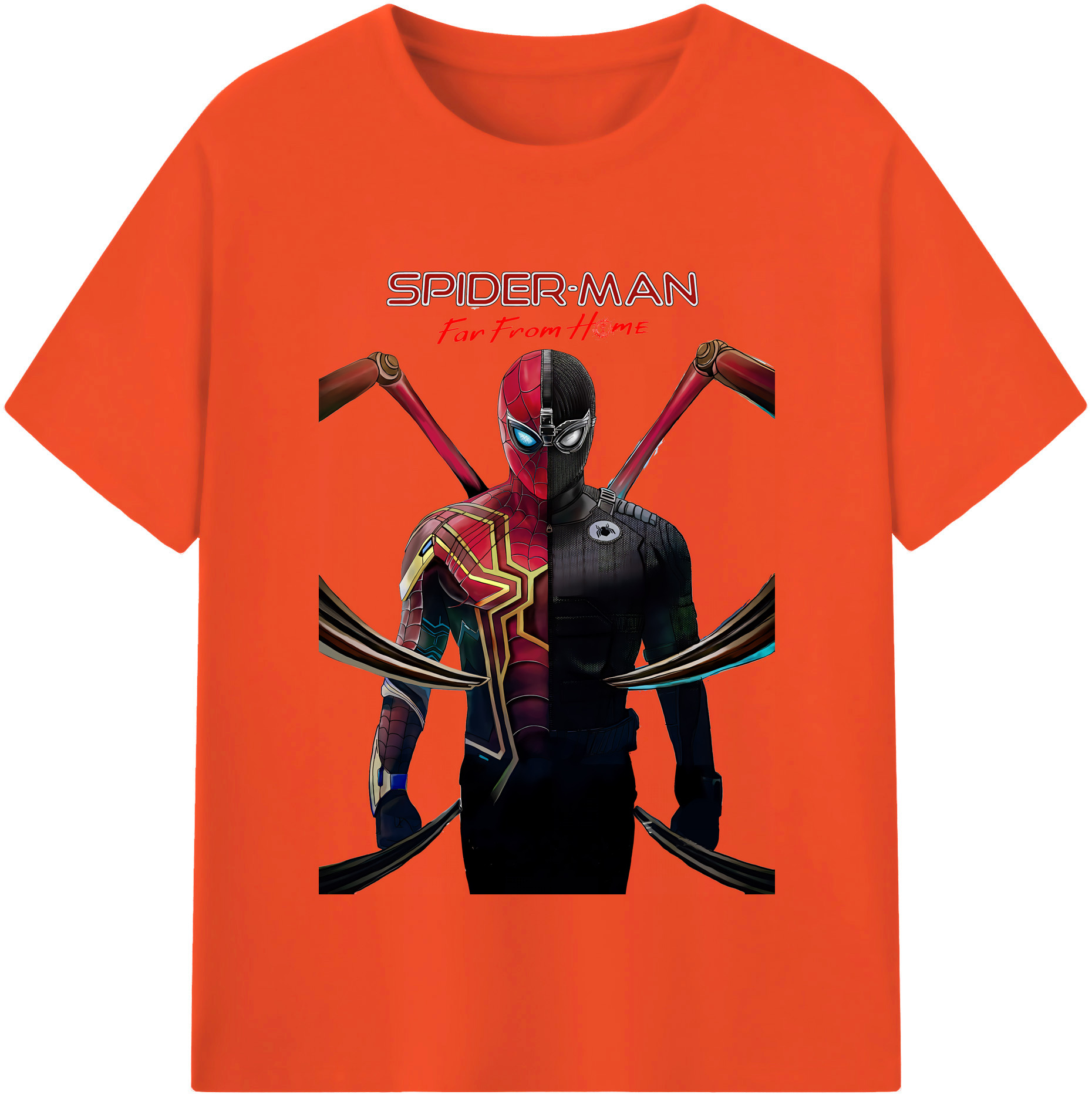 Spider Man スパイダーマン 綿100％半袖Tシャツ（フロントプリント）