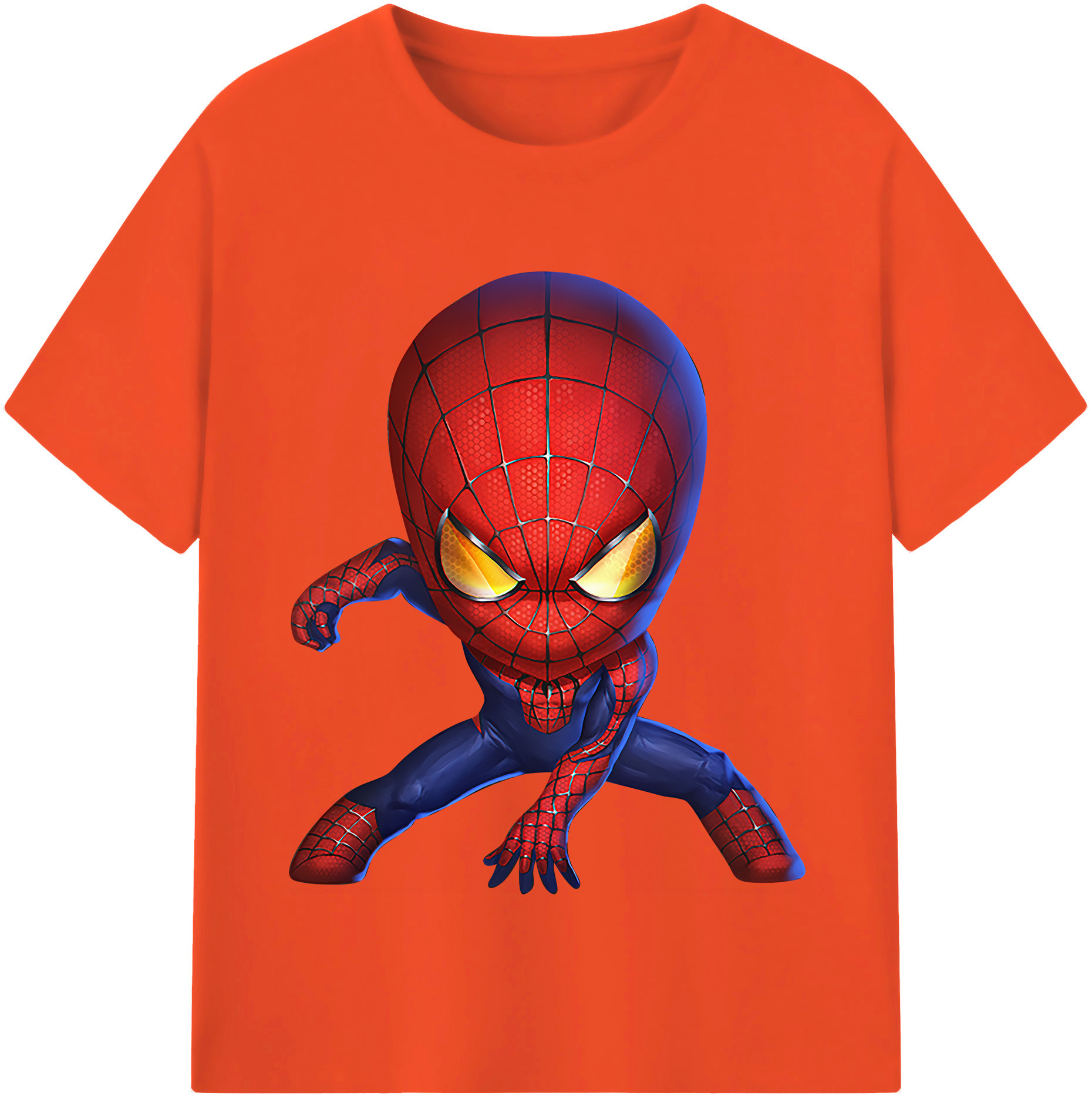 （画像用） Spider Man スパイダーマン 綿100％半袖Tシャツ（フロントプリント）